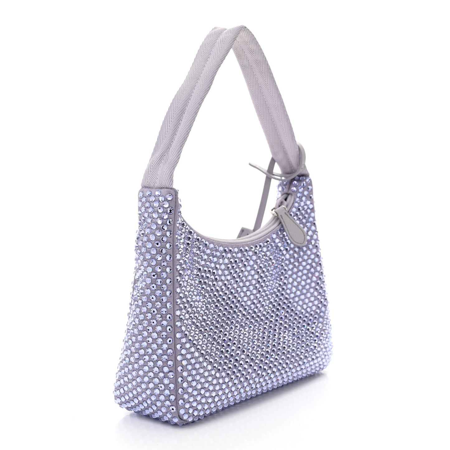 Satin Crystal Mini Re-Edition 2000 Bag Glicine