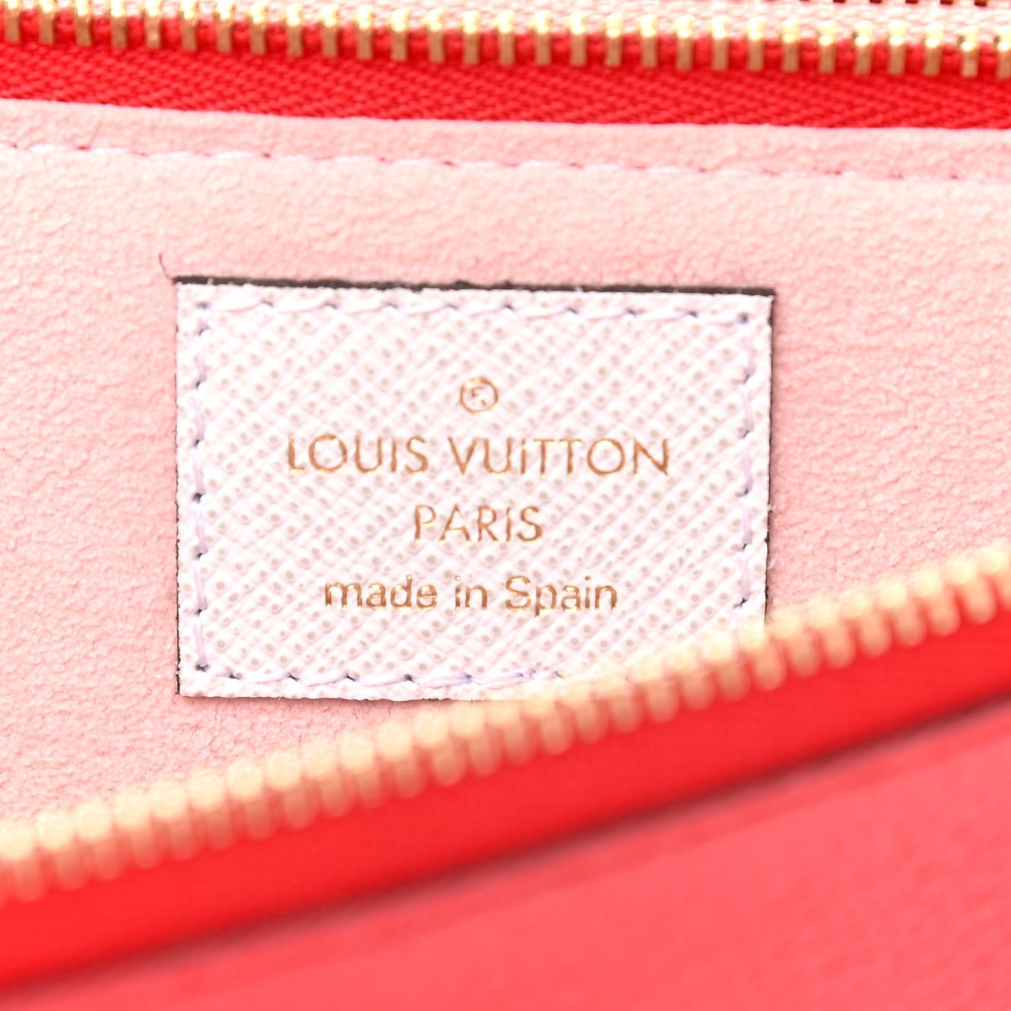 Monogram Giant Double Zip Pochette Rouge