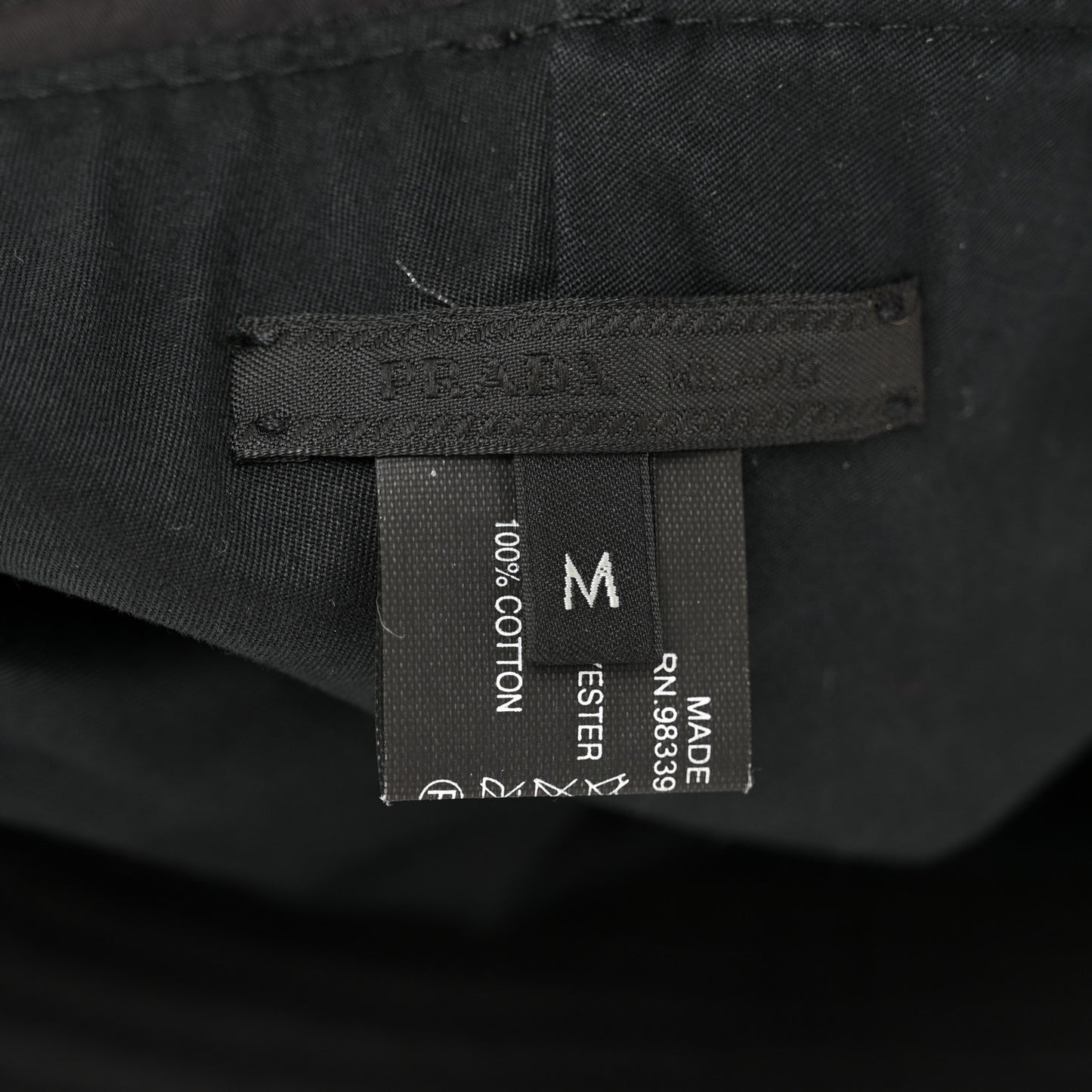 Technical Nylon Linea Rossa Bucket Hat M Black