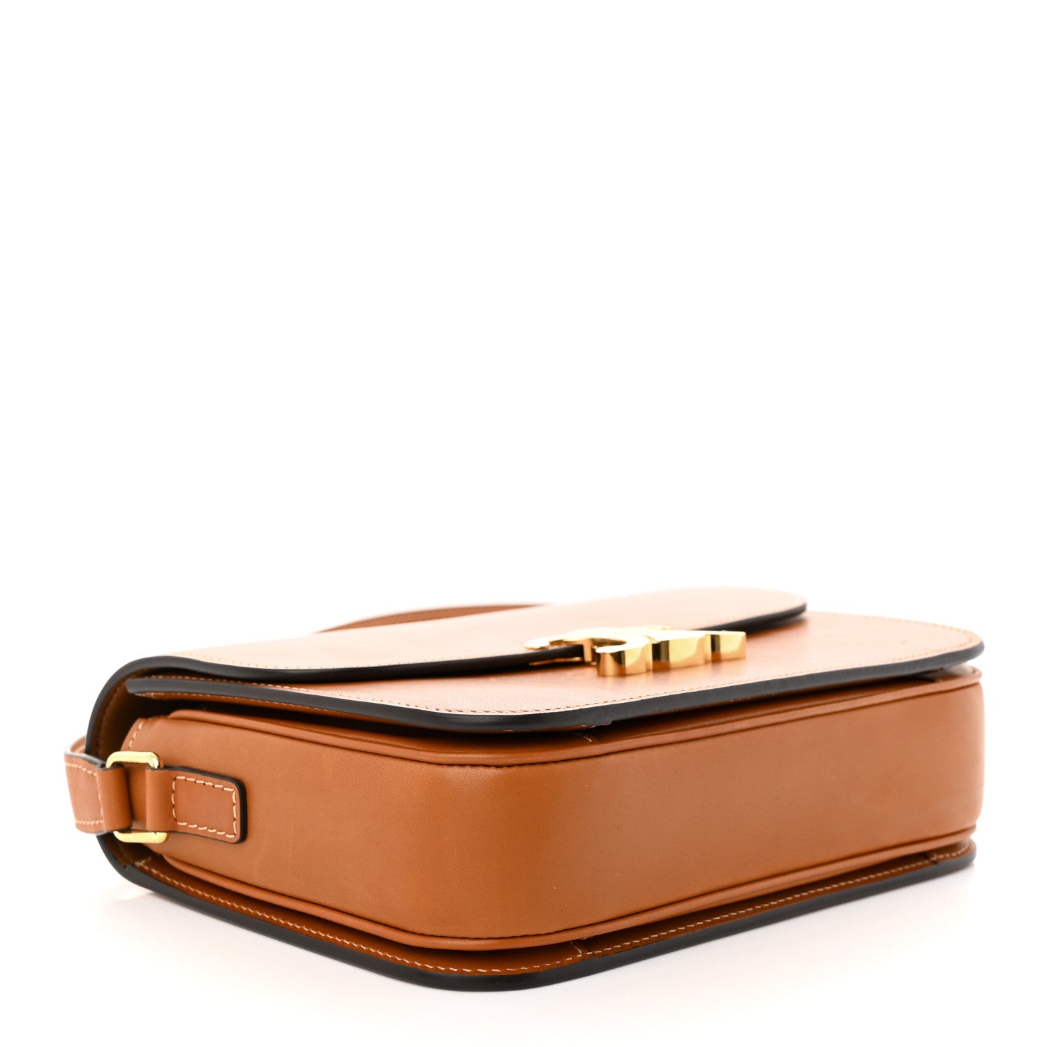 Celine Shiny Calfskin Medium Triomphe Tan 4 of 12