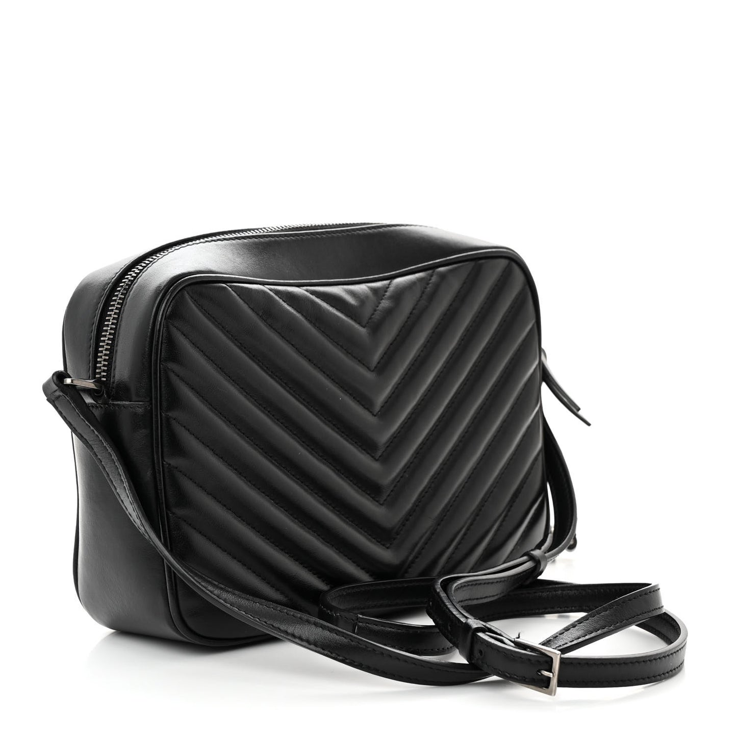 Calfskin Matelasse Monogram Lou Camera Bag Black