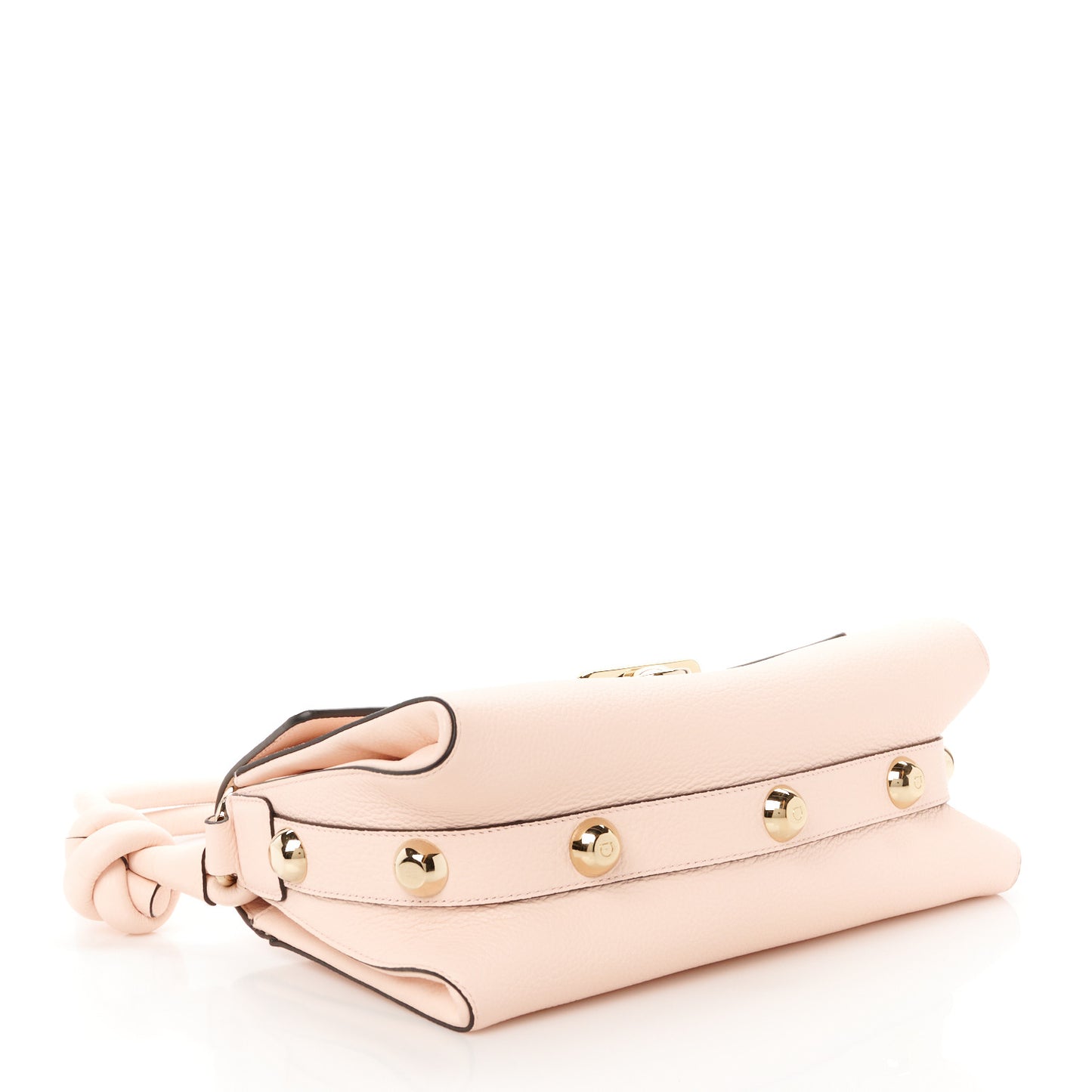 Calfskin Glam Shoulder Bag Pink Lemonade