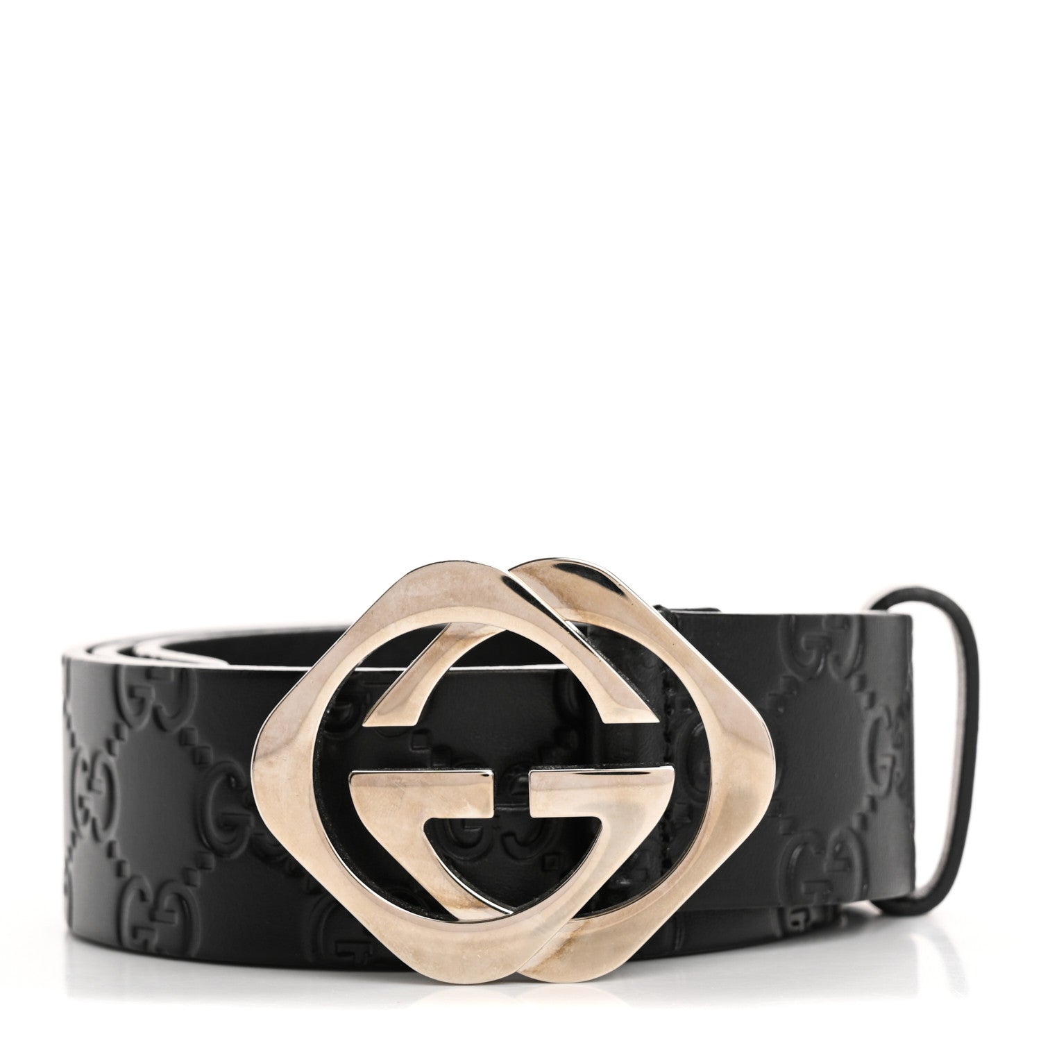 Gucci Guccissima Square G Belt 80 32 80 32 Black 1 of 5