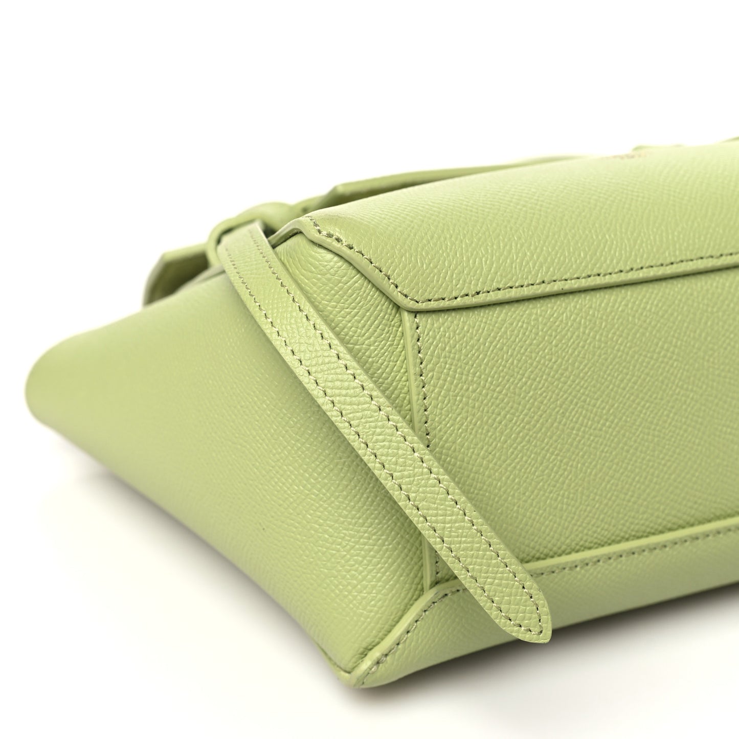 Grained Calfskin Nano Belt Bag Vert D'eau