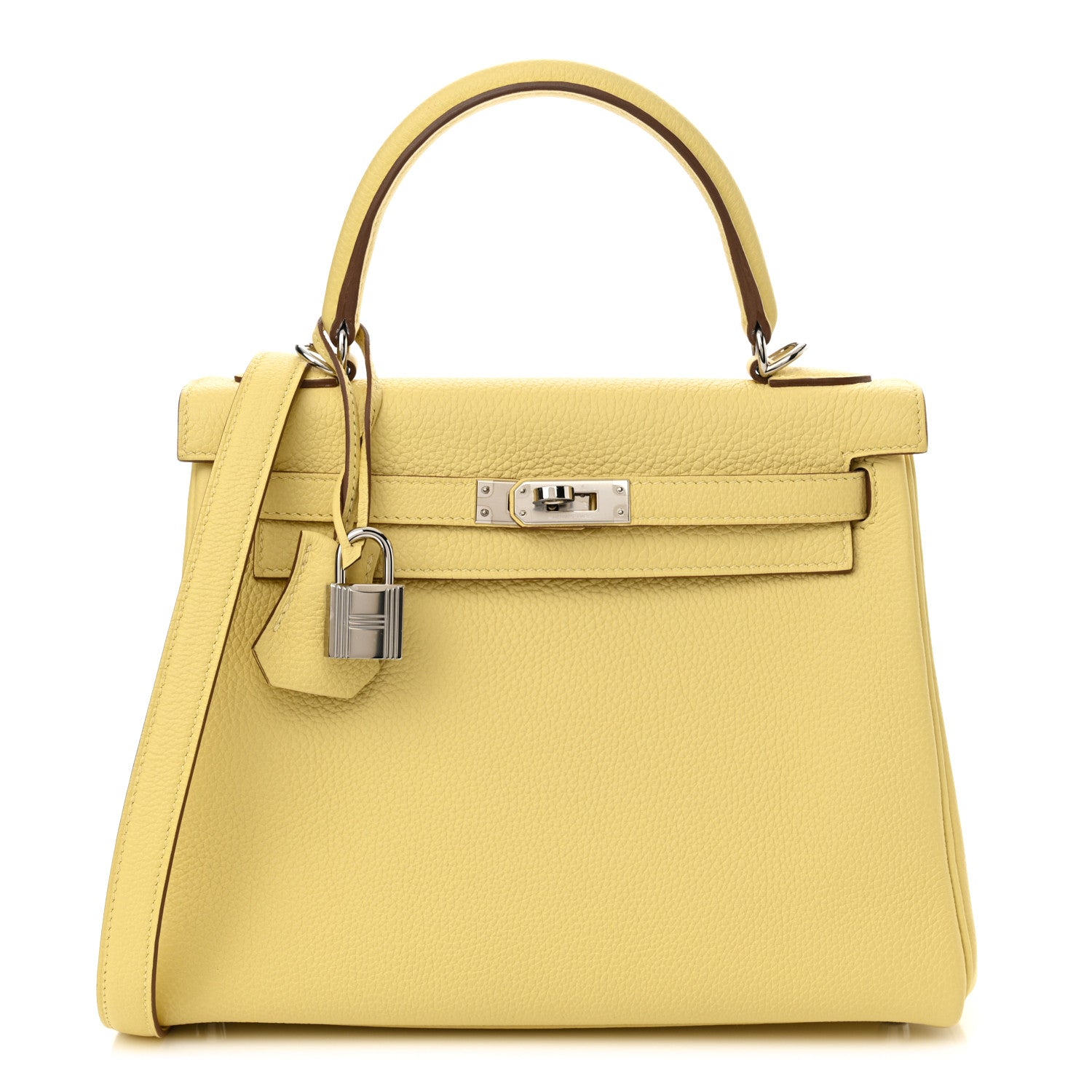 Hermes Togo Kelly Retourne 25 Jaune Poussin 1 of 11