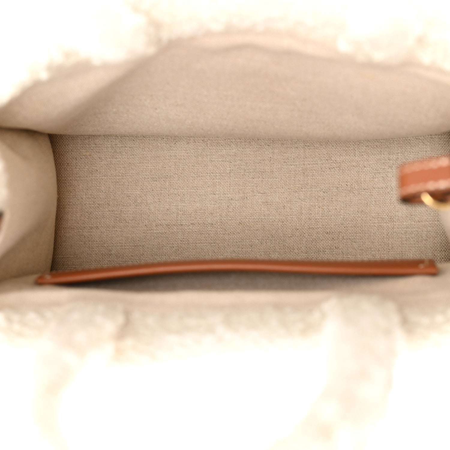 Celine Stripe Triomphe Small Cabas Thais Khaki Tan 5 of 12