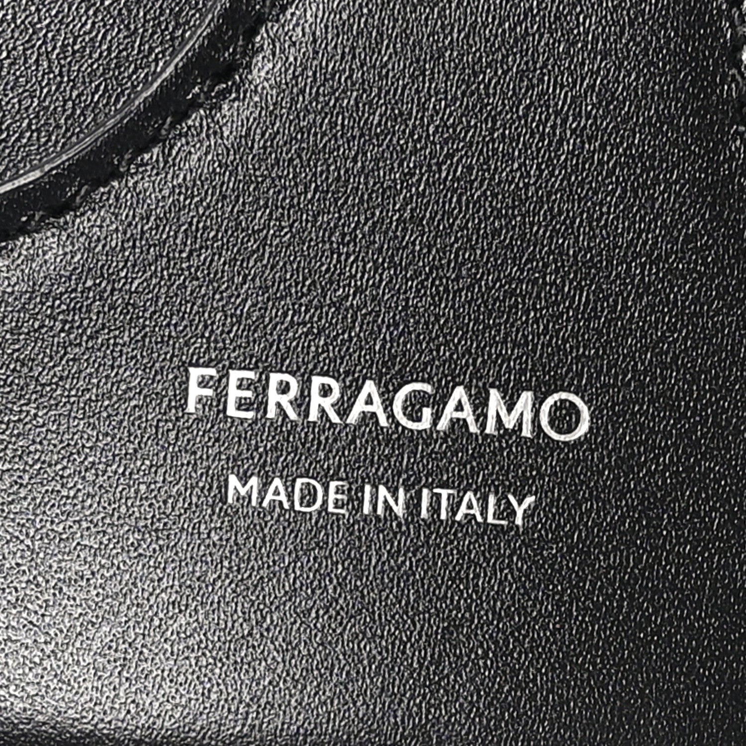 Salvatore Ferragamo Calfskin Cut Out Mini Tote Black 6 of 9