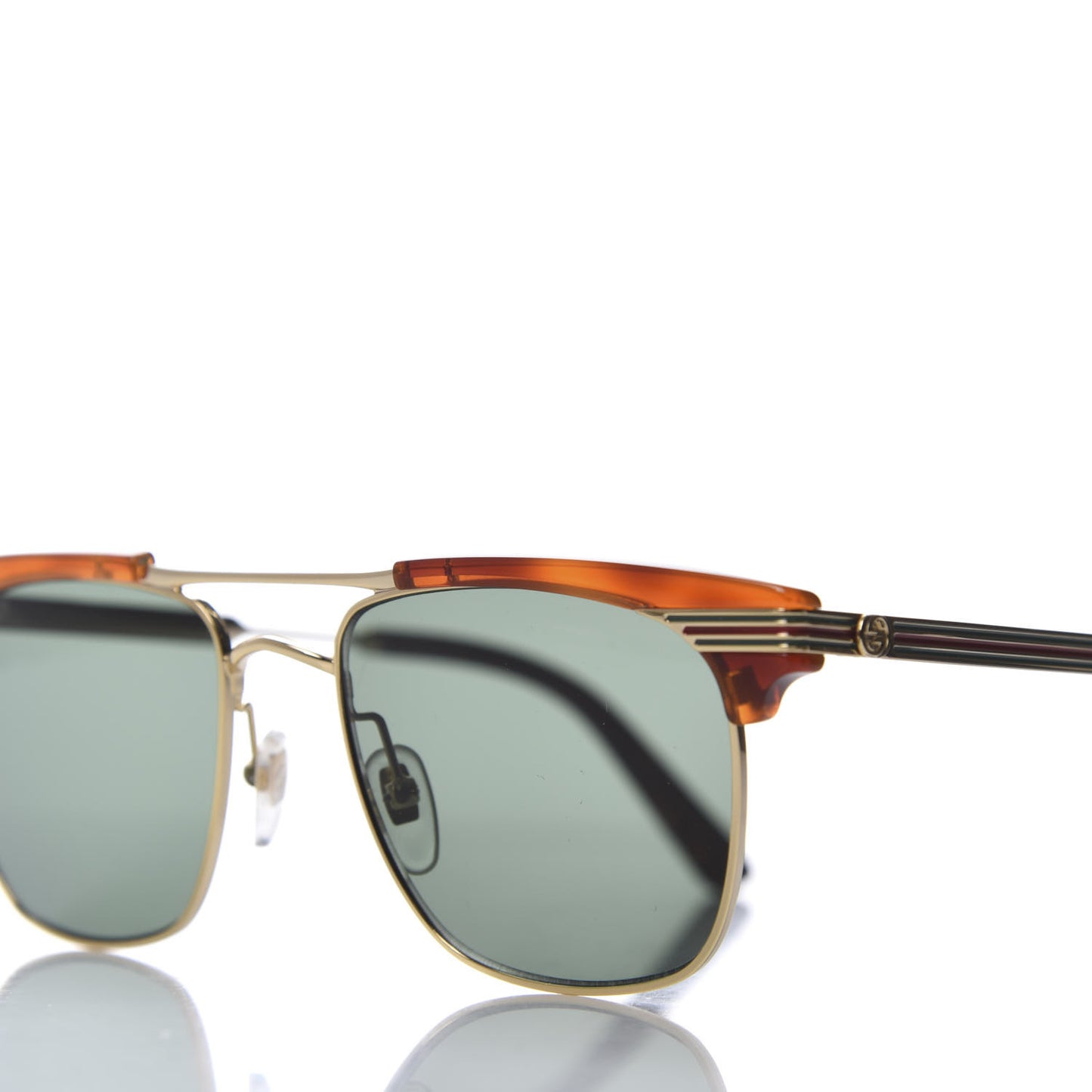 Acetate Square Frame Web Sunglasses GG0287S Light Tortoise