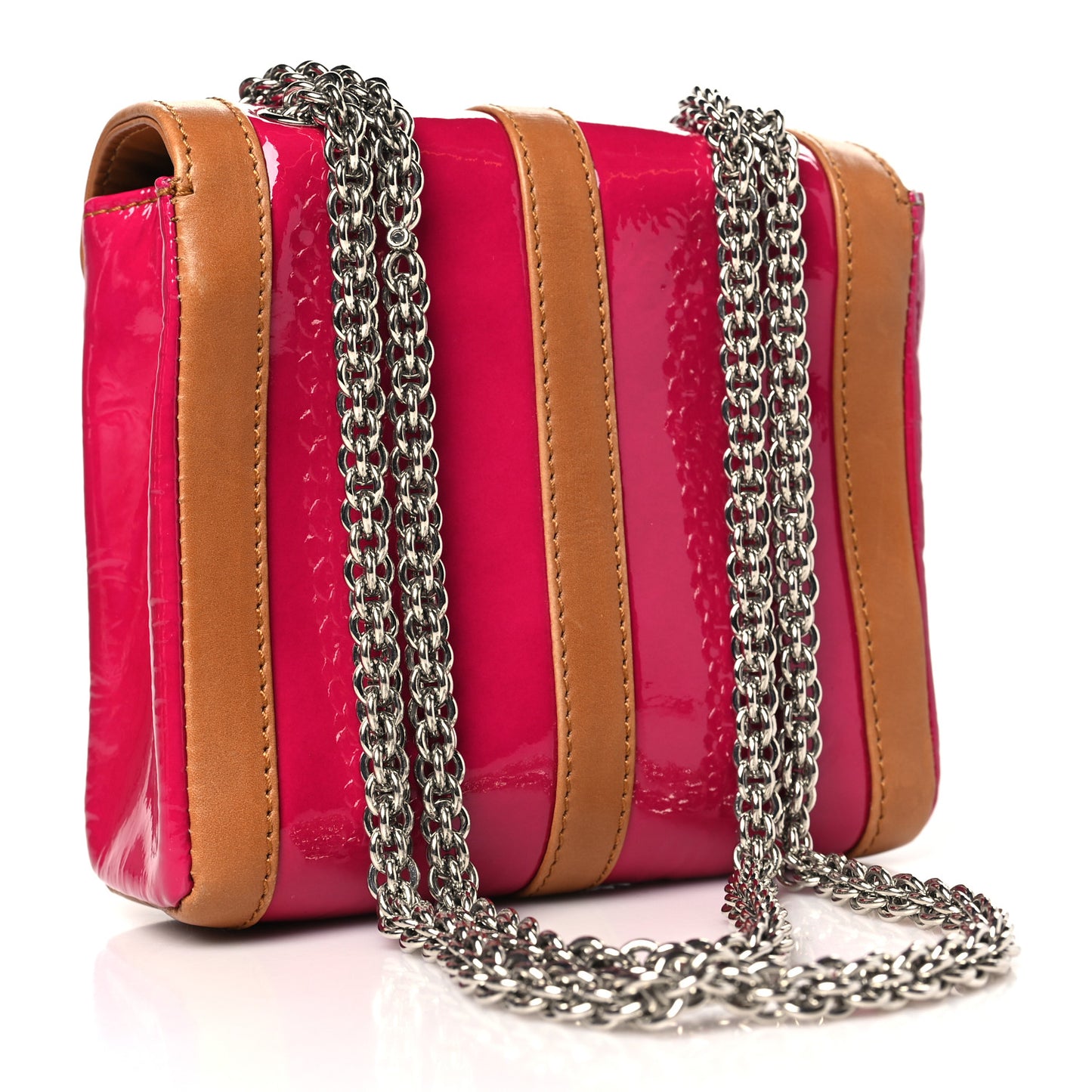 Patent Calfskin Sweety Charity Crossbody Bag Pink