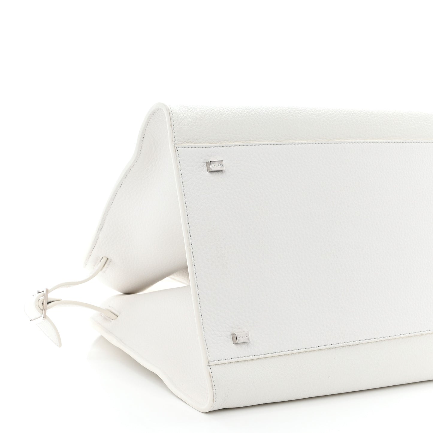Matte Grained Calfskin Soft Margaux 15 White