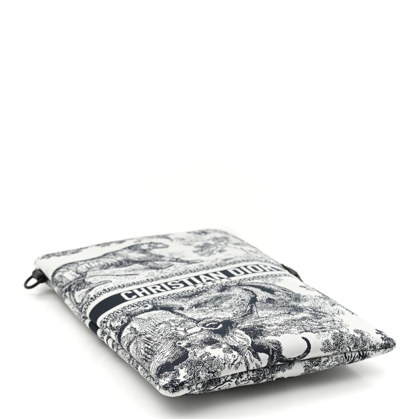 Technical Fabric Embroidered Toile De Jouy DiorTravel Multifunction Pouch Blue