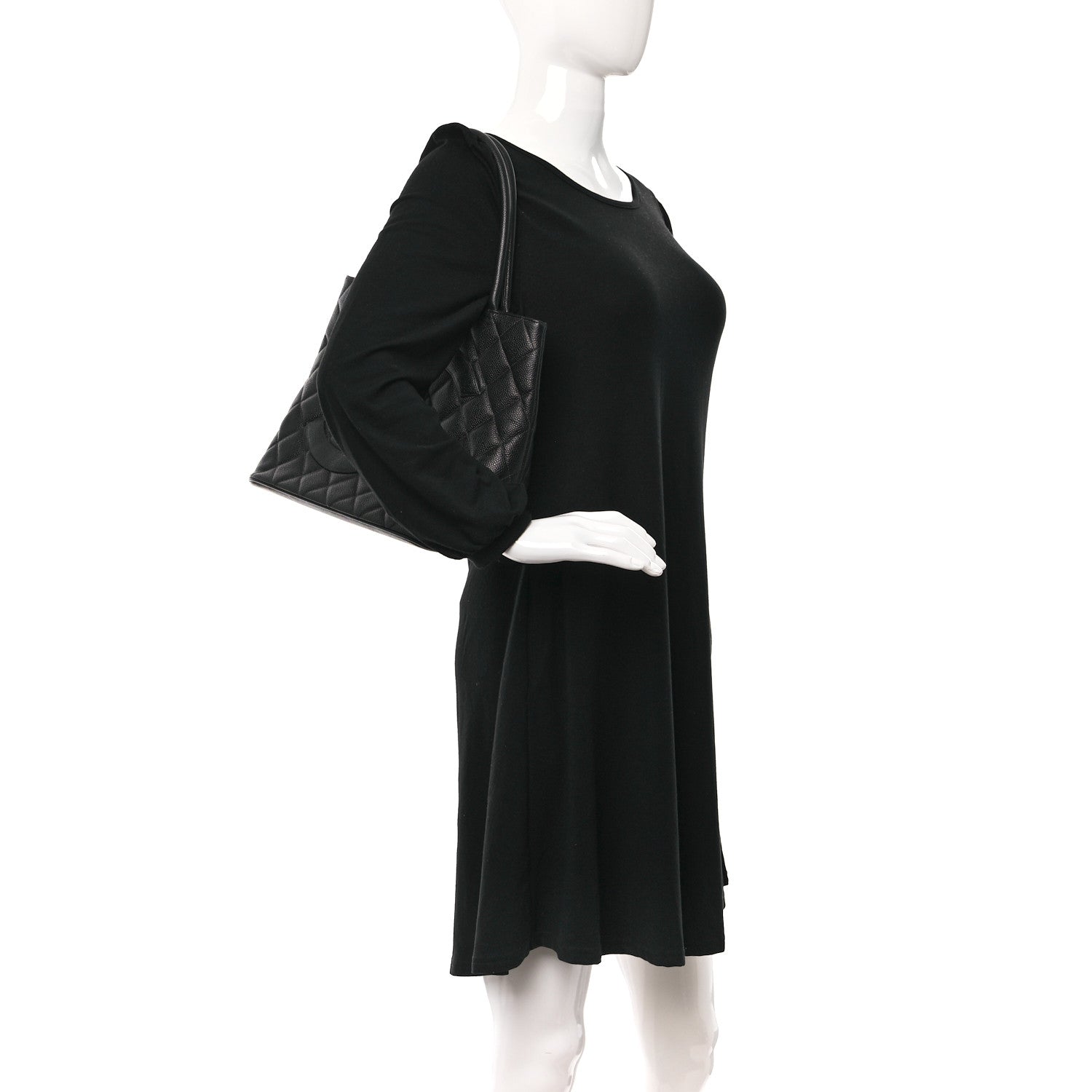 Chanel Caviar Quilted Medallion Tote Black 2 of 9
