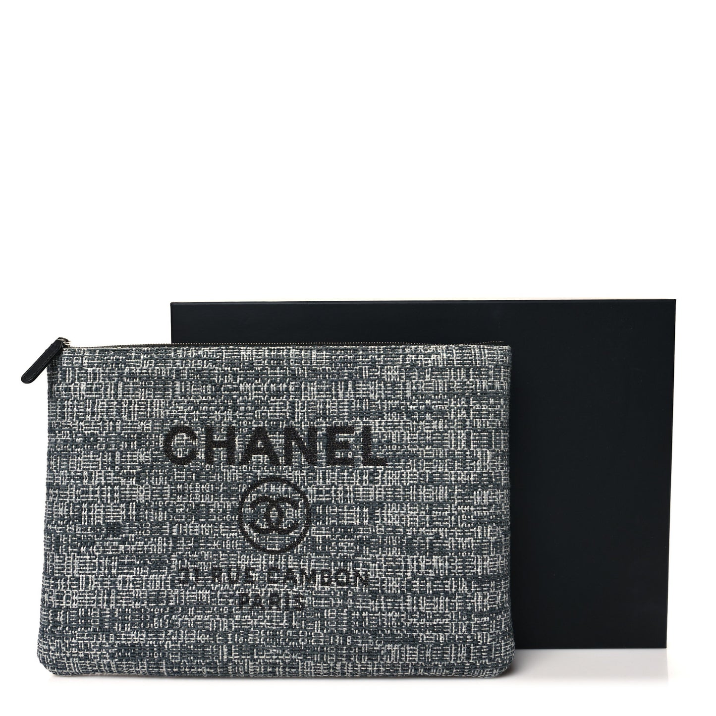 Canvas Medium Deauville Cosmetic Pouch Grey