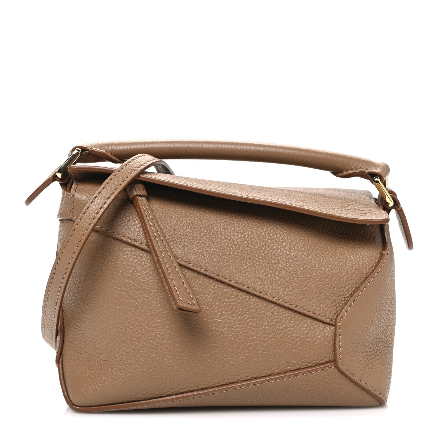 Loewe Soft Grained Calfskin Mini Puzzle Edge Toffee 1839425