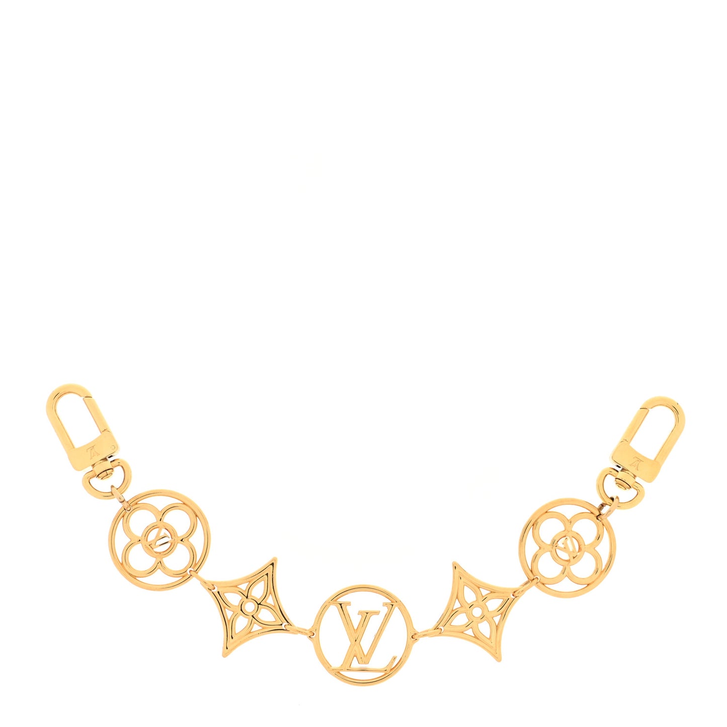 Metal Twiggy Chain Bag Charm Gold