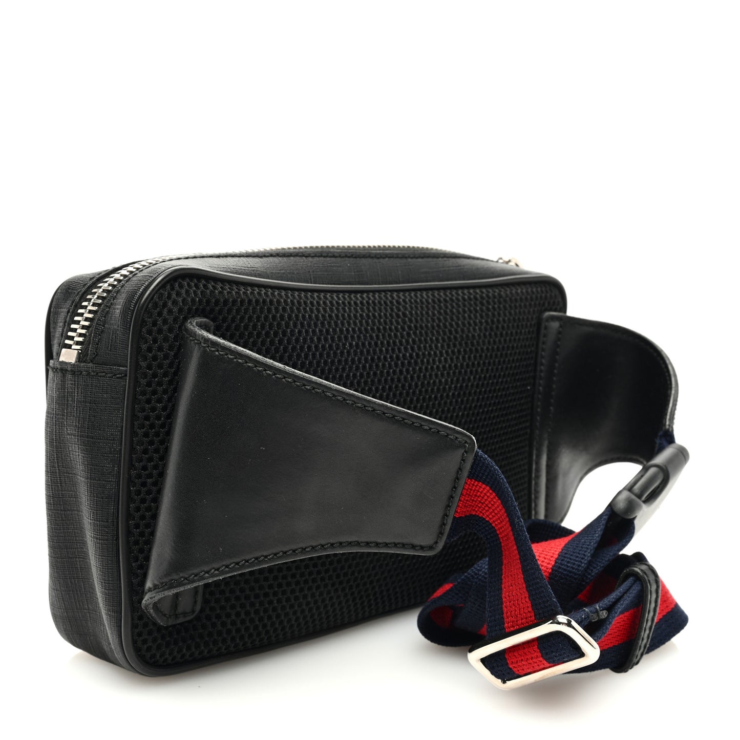 Soft GG Supreme Monogram Web Belt Bag Black Grey