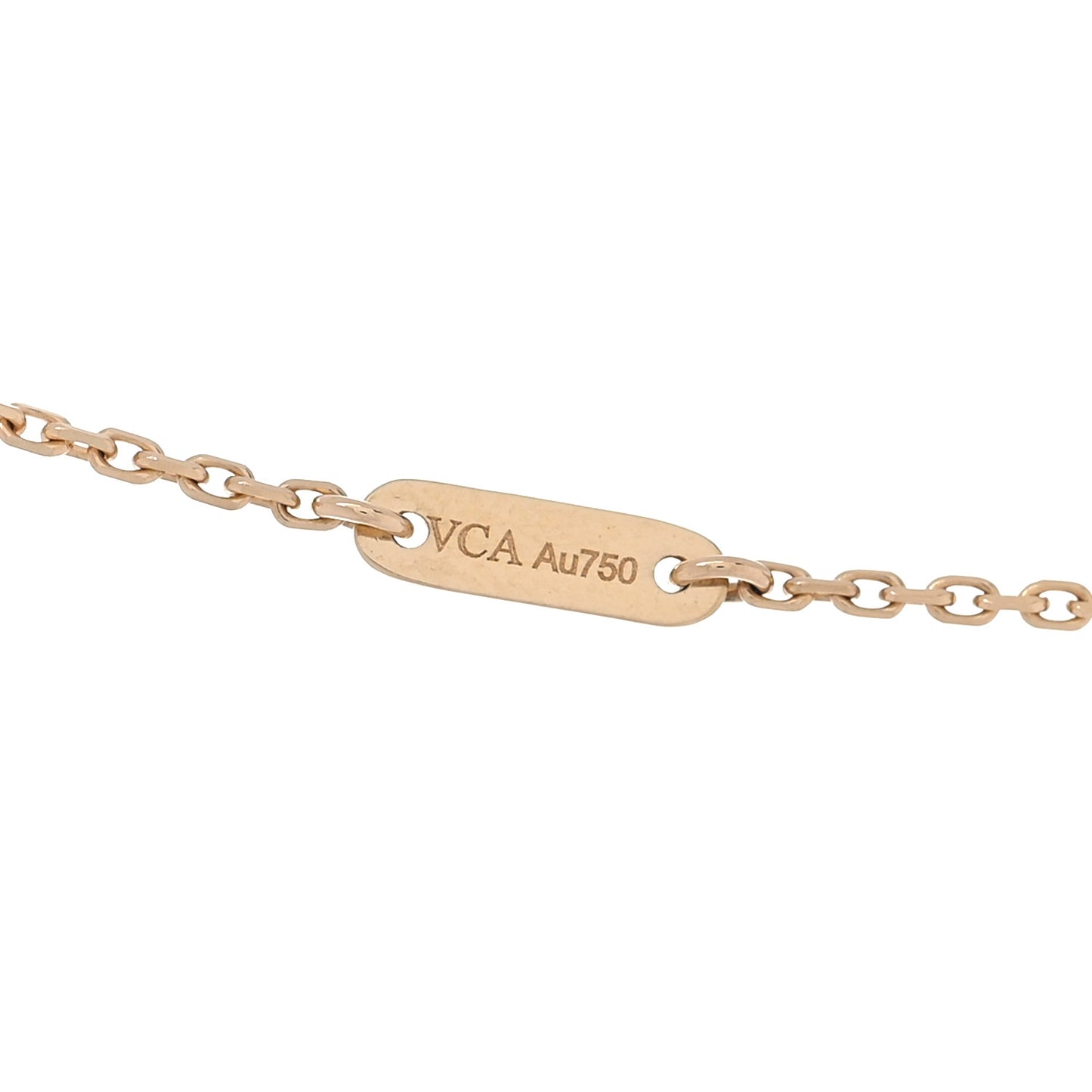 18K Yellow Gold Mother of Pearl Sweet Alhambra Pendant Necklace
