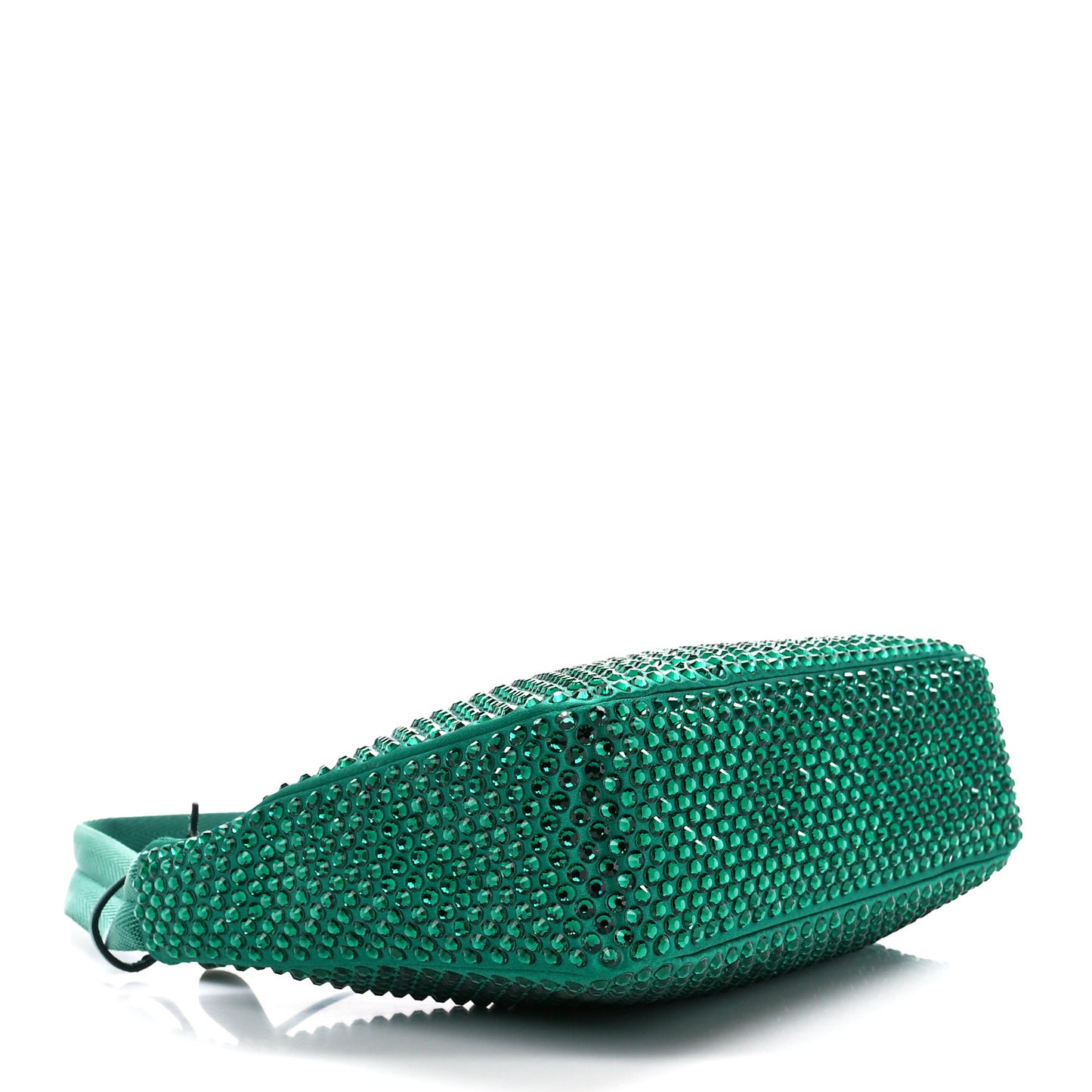 Satin Crystal Mini Re-Edition 2000 Bag Mango