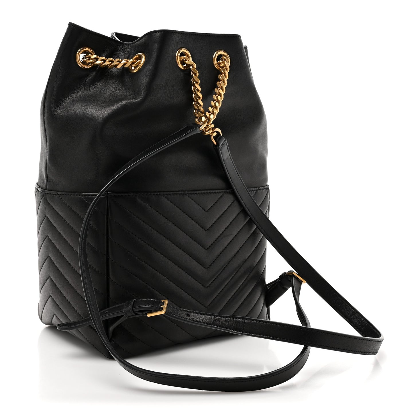 Lambskin Matelasse Monogram Joe Backpack Black