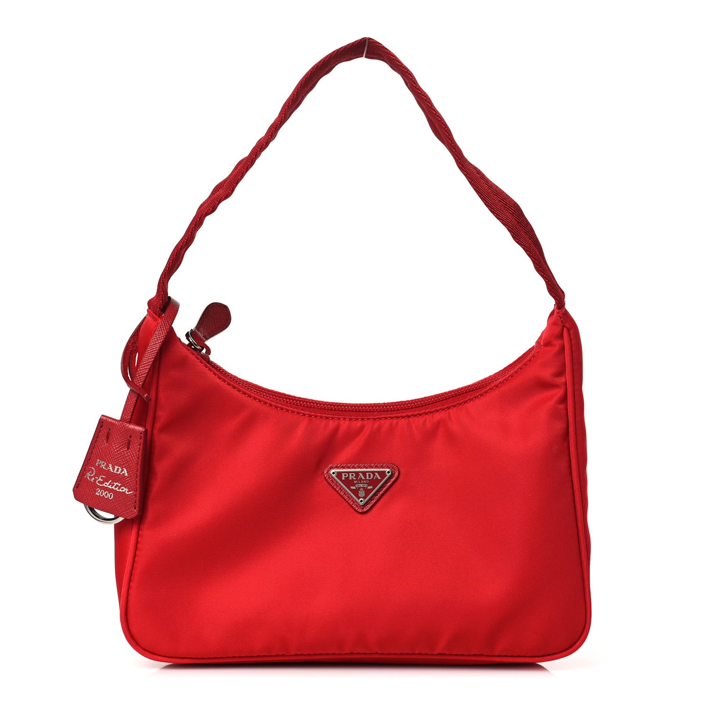 Tessuto Nylon Mini Re-Edition 2000 Bag Rosso