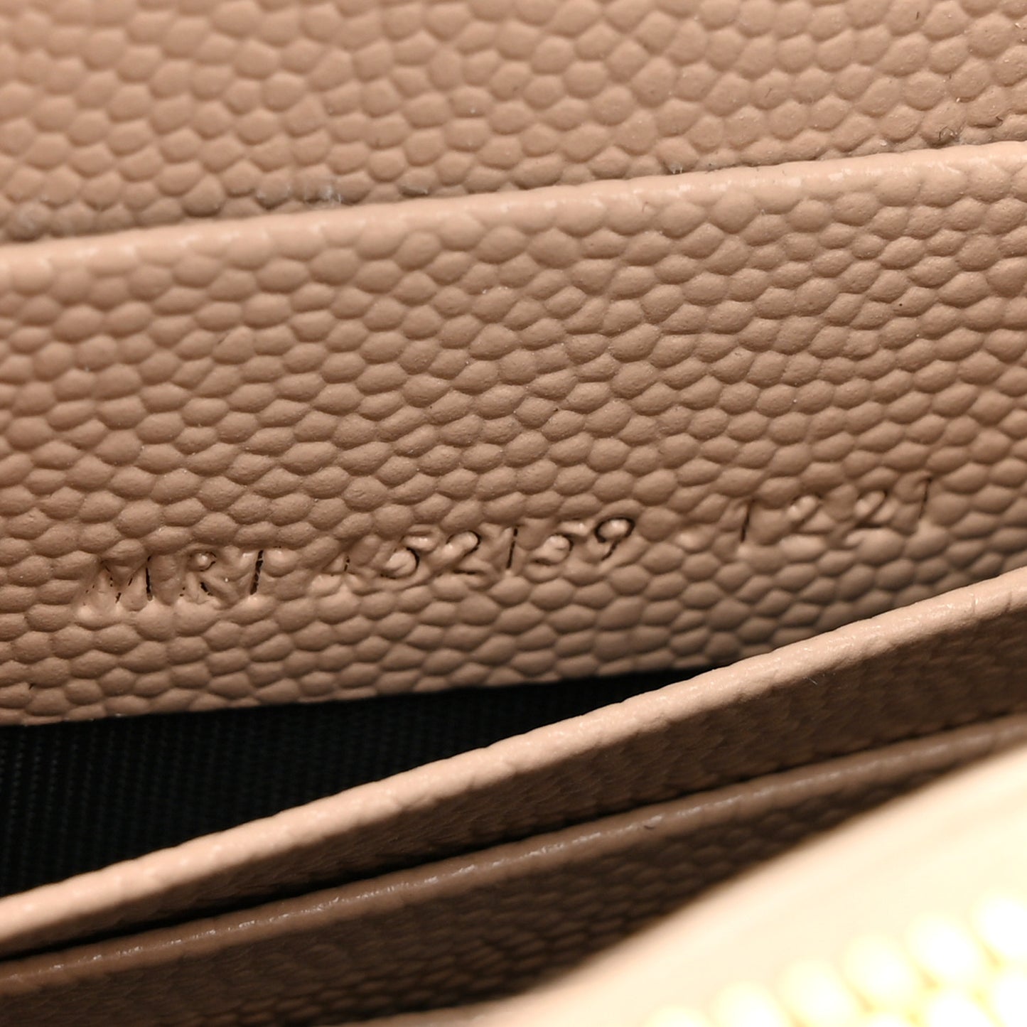 Grain De Poudre Classic Monogram Kate Tassel Chain Wallet Dark Beige