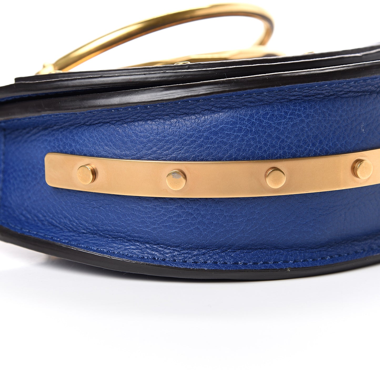 Calfskin Small Nile Bracelet Minaudiere Bag Majesty Blue
