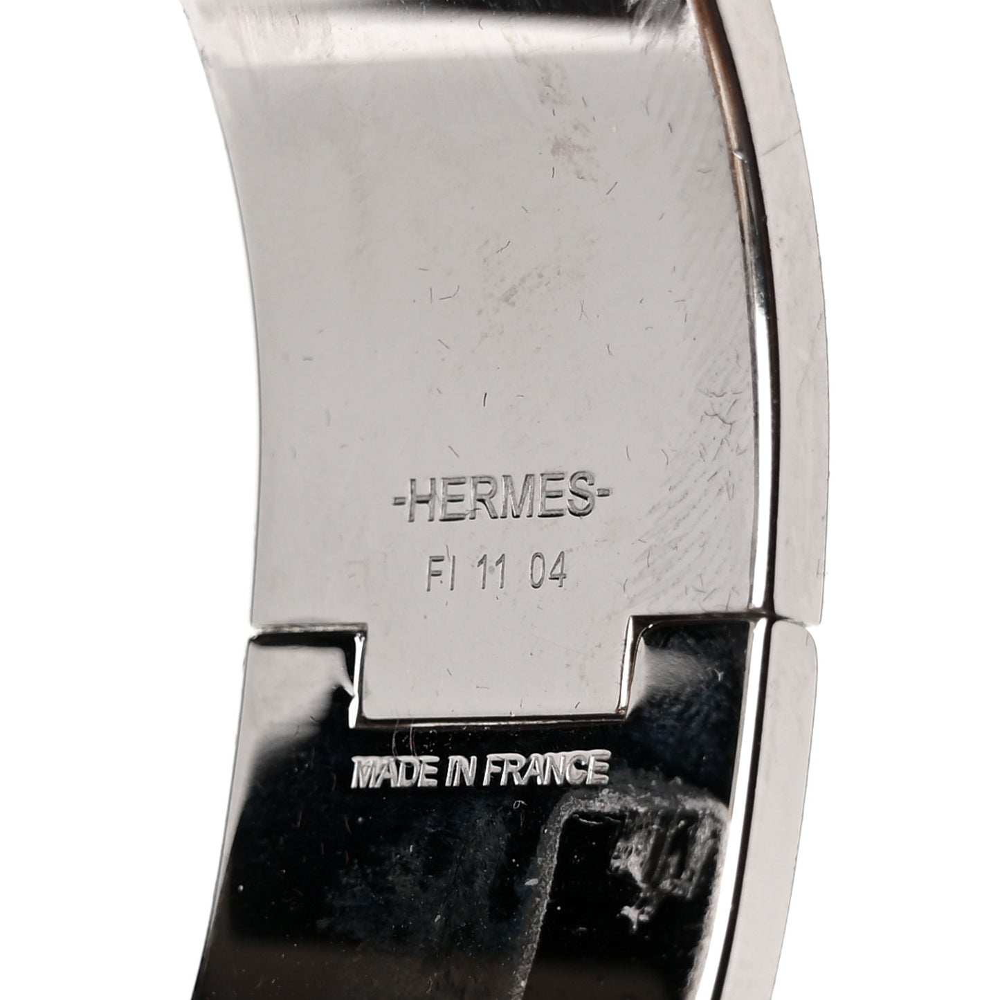 Enamel Wide Clic Clac H Bracelet PM White