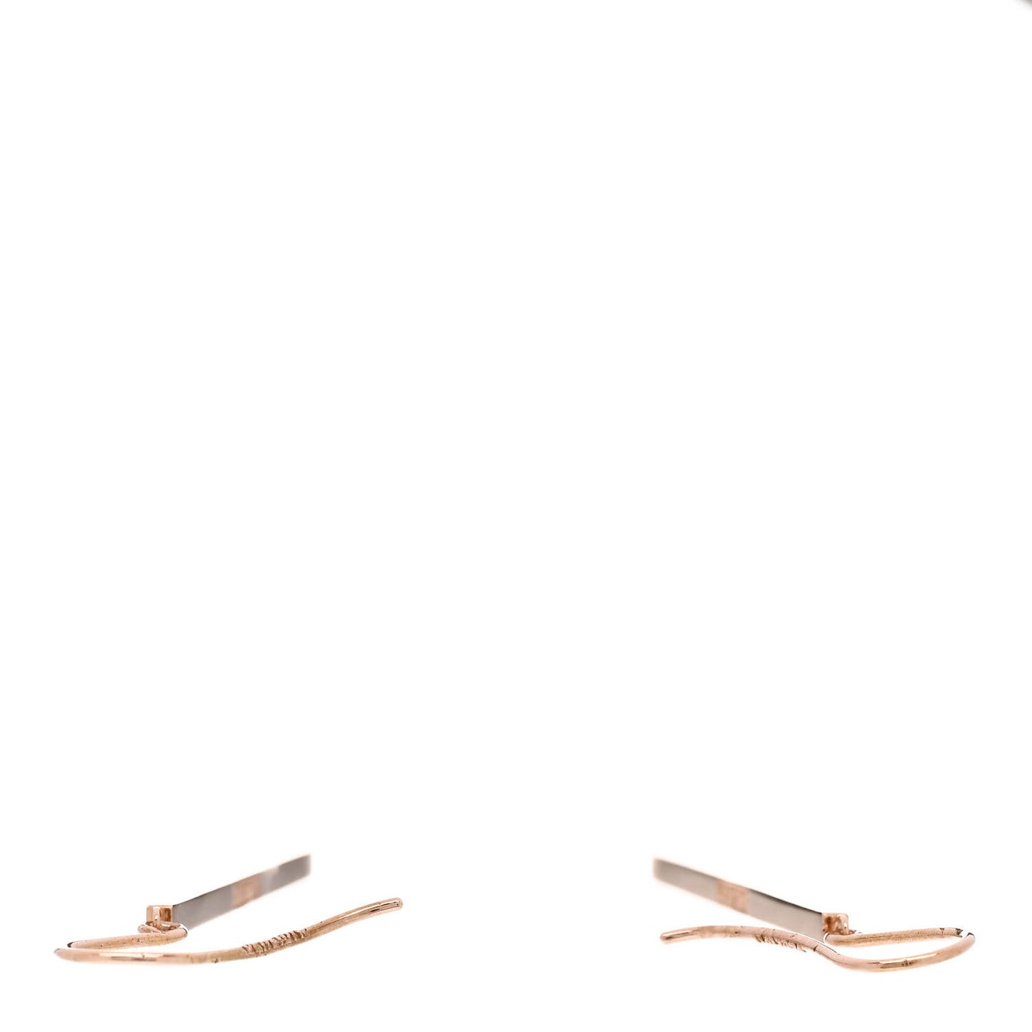 18K Rose Gold Stick Earrings