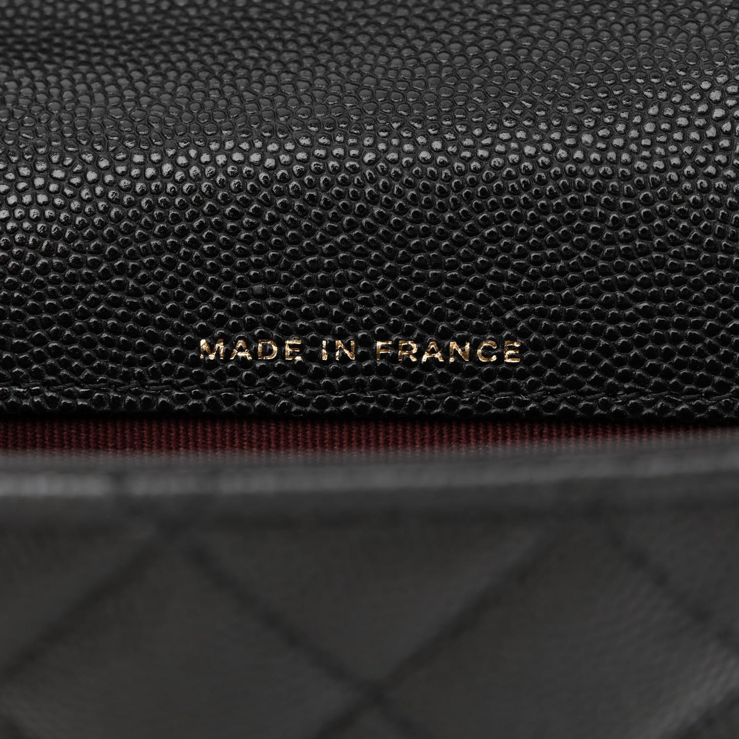 Caviar Quilted Clutch With Chain Bag Black