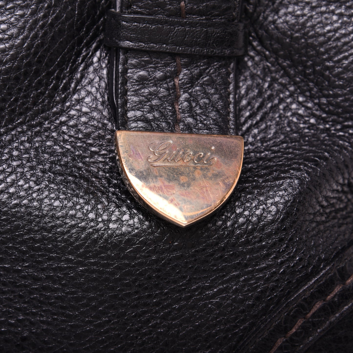 Guccissima Signoria Large Dome Bag Black