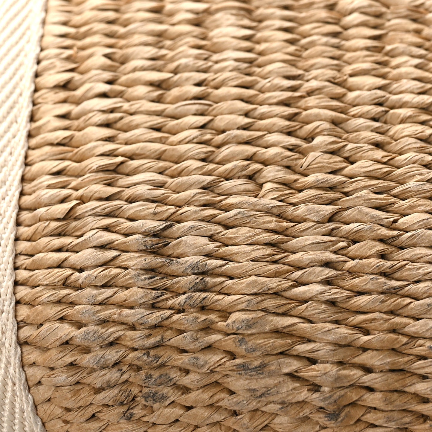 Raffia Large Woody Tote White