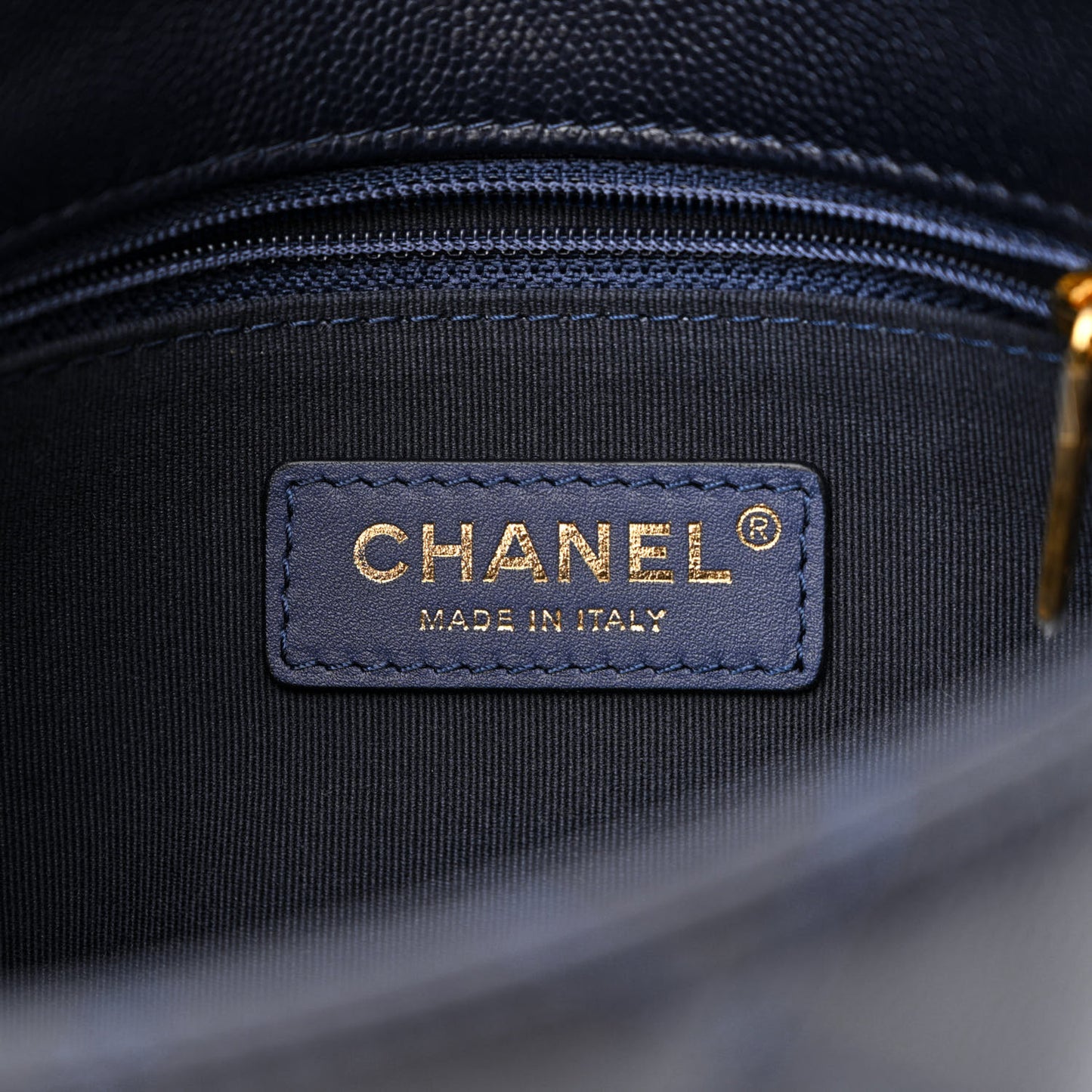 Caviar Quilted Mini CC You Flap Navy