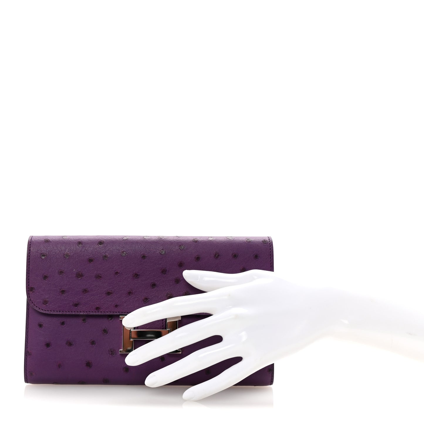 Ostrich Constance Long Wallet Violine