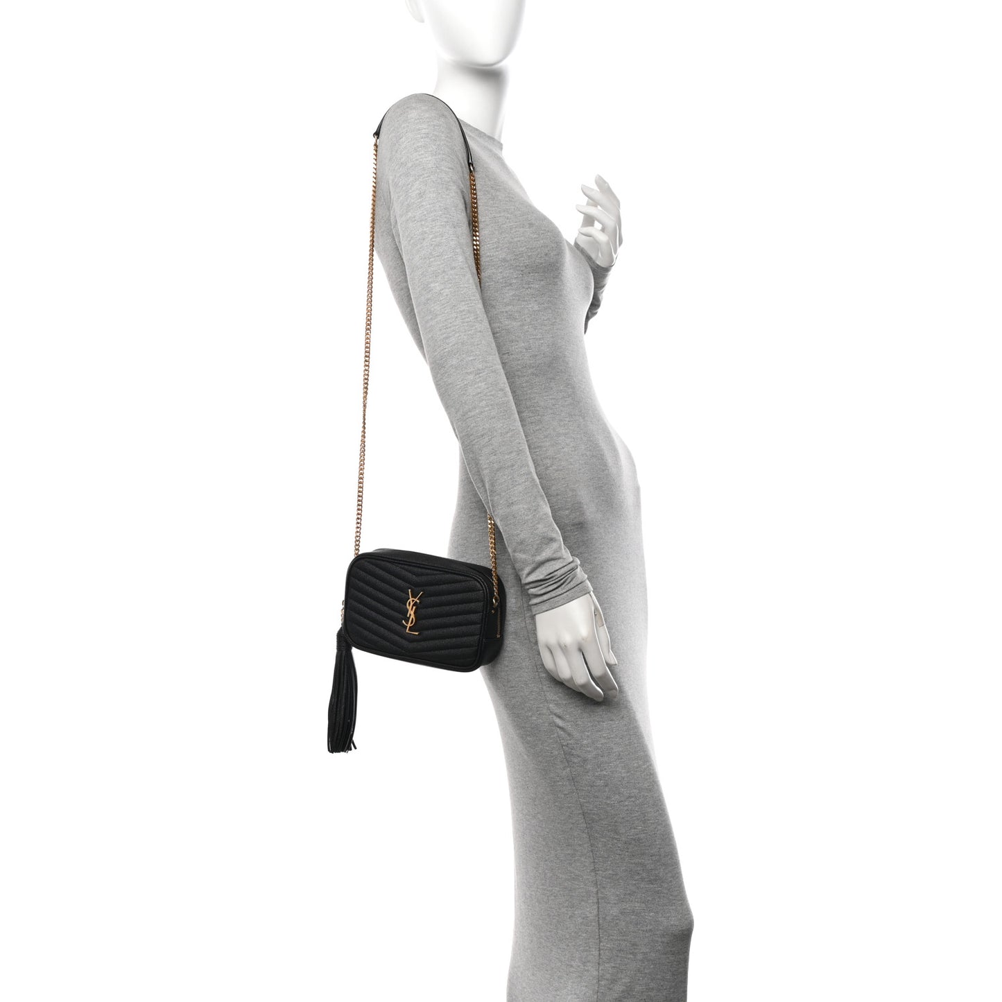 Grain De Poudre Matelasse Monogram Mini Lou Camera Bag Black