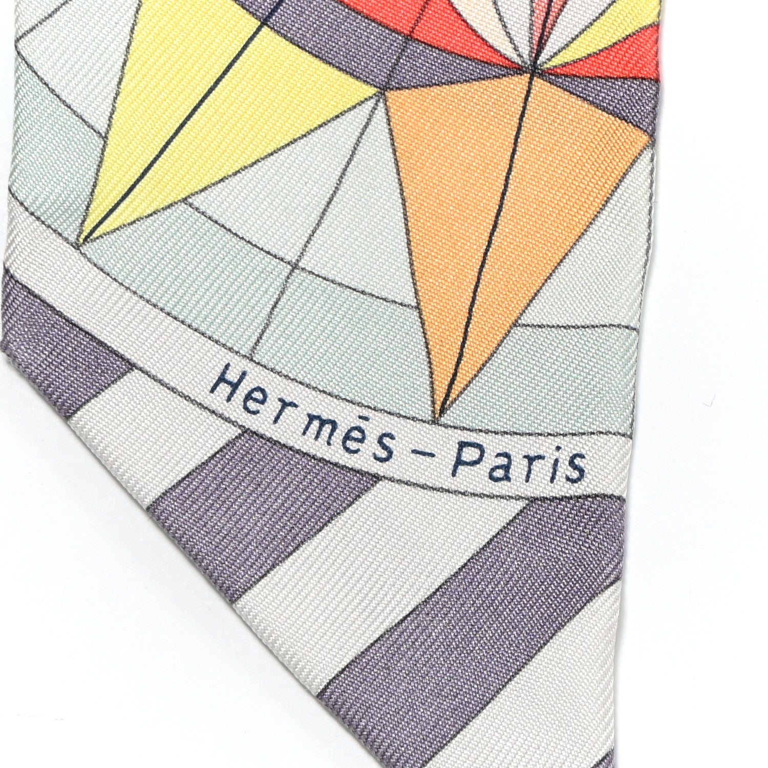 Hermes Silk Rose De Compass Twilly 2 of 5