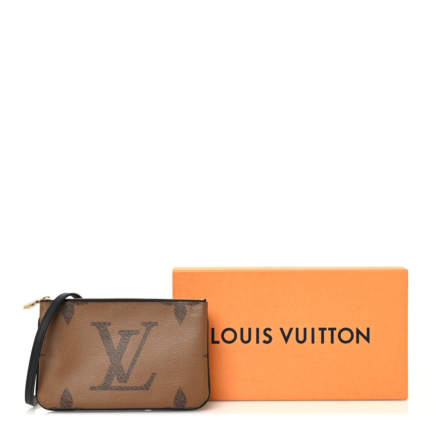Reverse Monogram Giant Double Zip Pochette