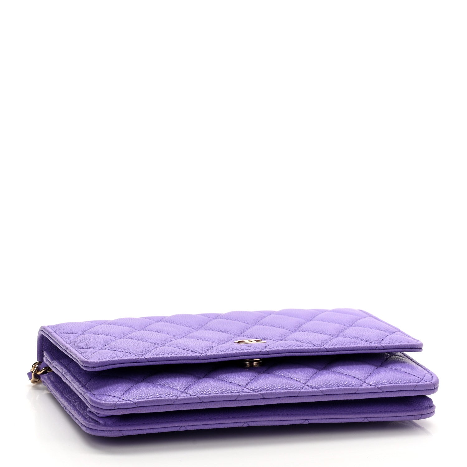 Chanel Caviar Quilted Wallet On Chain WOC Purple 4 of 12