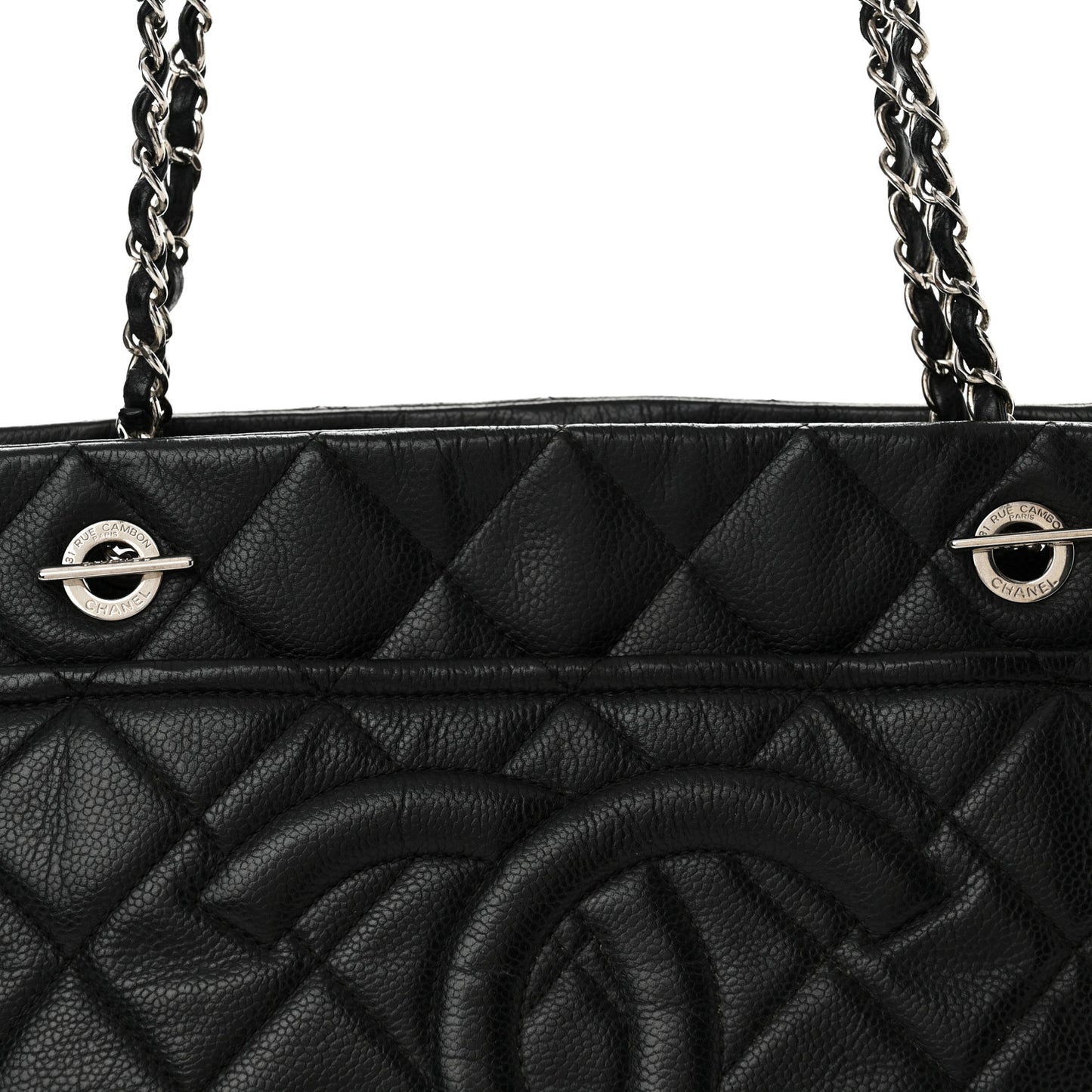 Caviar Quilted Timeless CC Soft Tote Black
