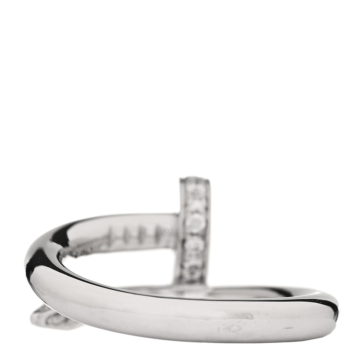 18K White Gold Diamond Juste Un Clou Ring 48 4.5
