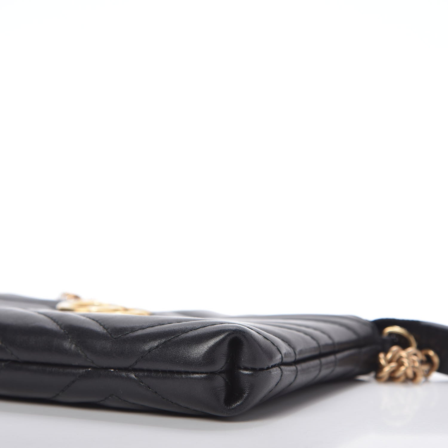 Gucci Calfskin Matelasse Mini GG Marmont Chain Bag Black 7 of 10