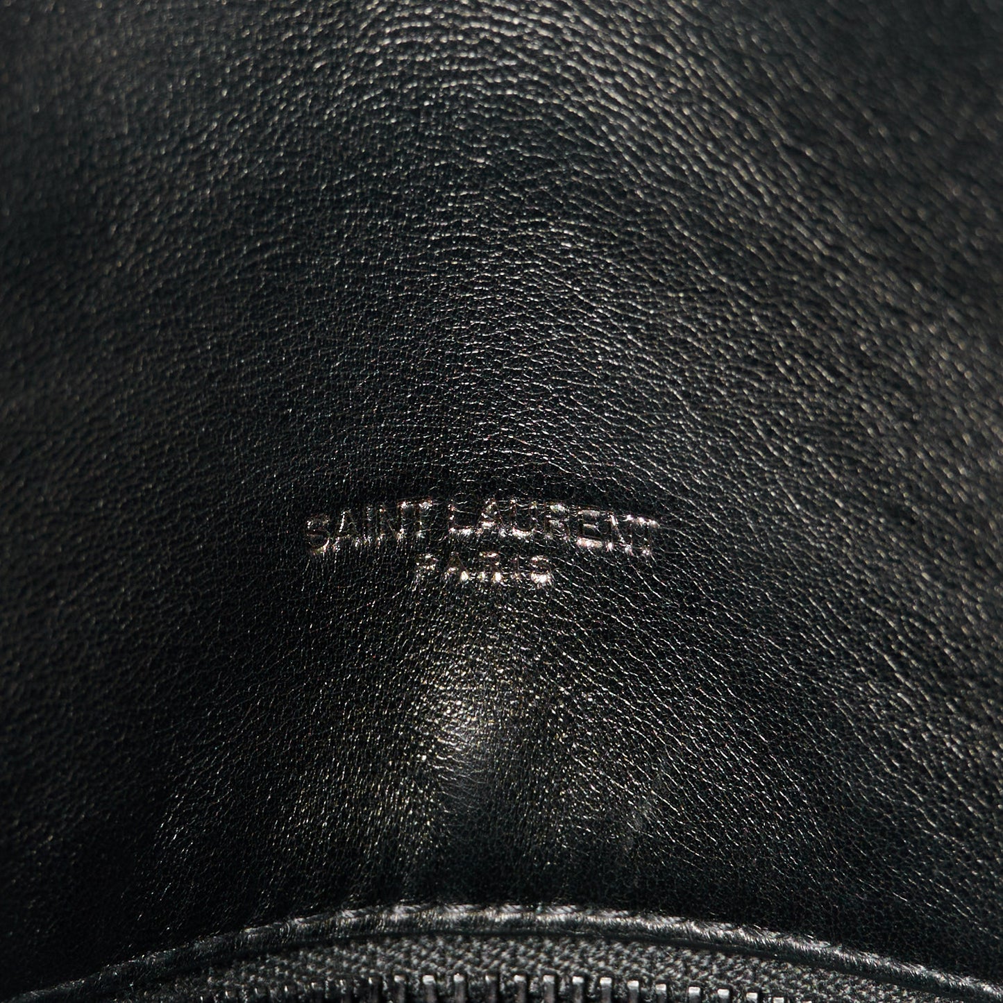 Lambskin Quilted Monogram Monochrome Medium Loulou Puffer Chain Satchel Black