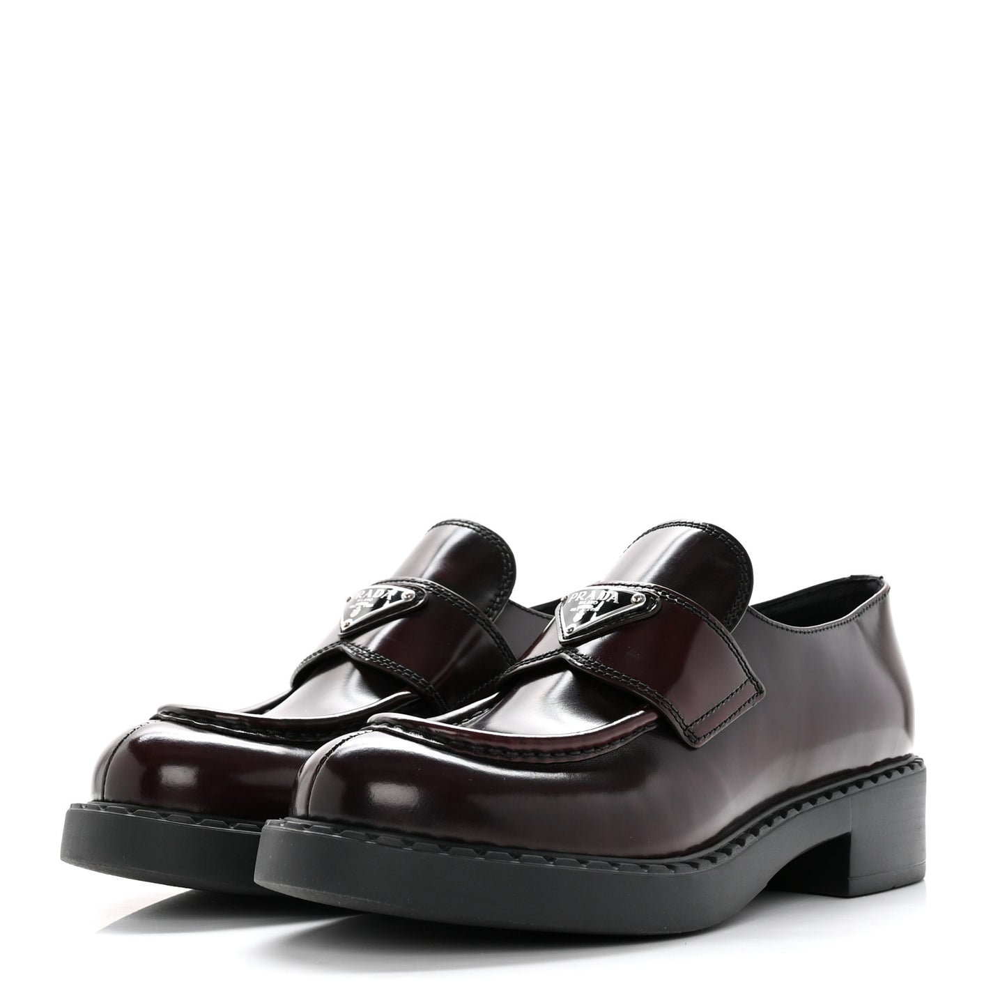 Spazzolato Metal Triangle Logo 50mm Loafers 39 Bruciatio Fume