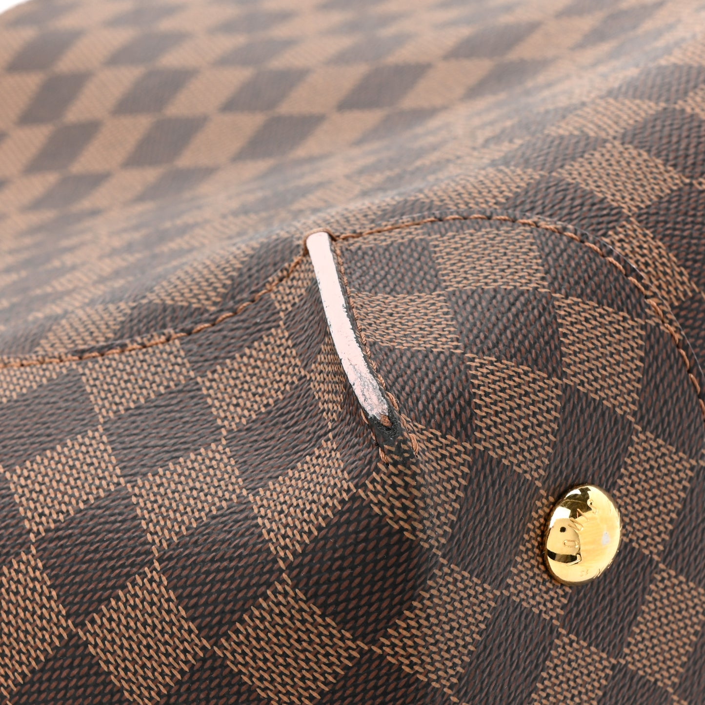 LOUIS VUITTON Damier Ebene Caissa Hobo Rose Ballerine