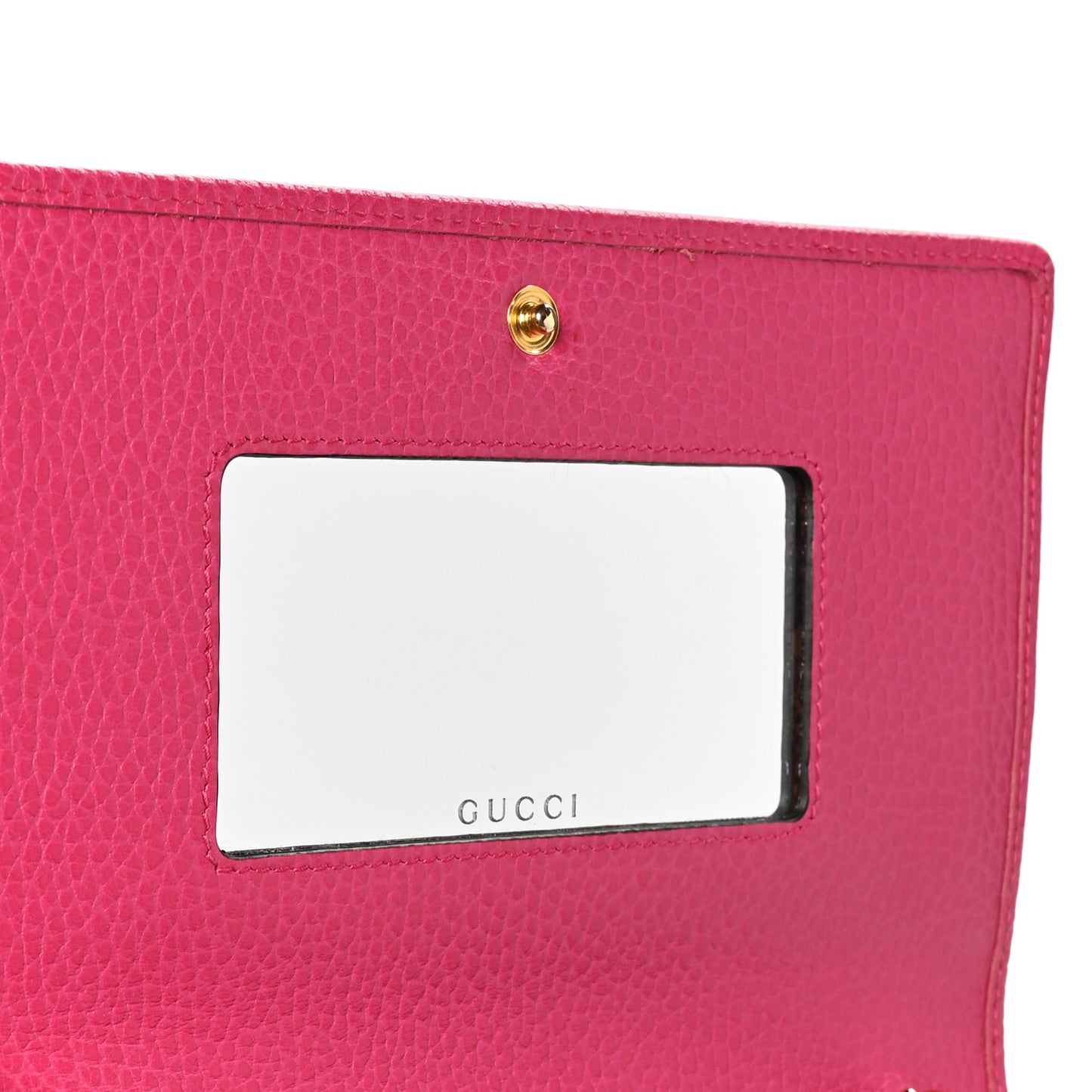 Dollar Calfskin Mini GG Marmont Chain Wallet Box Pink