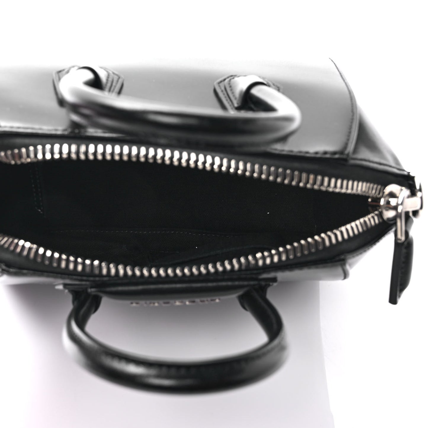 Shiny Lord Calfskin Mini Antigona Black