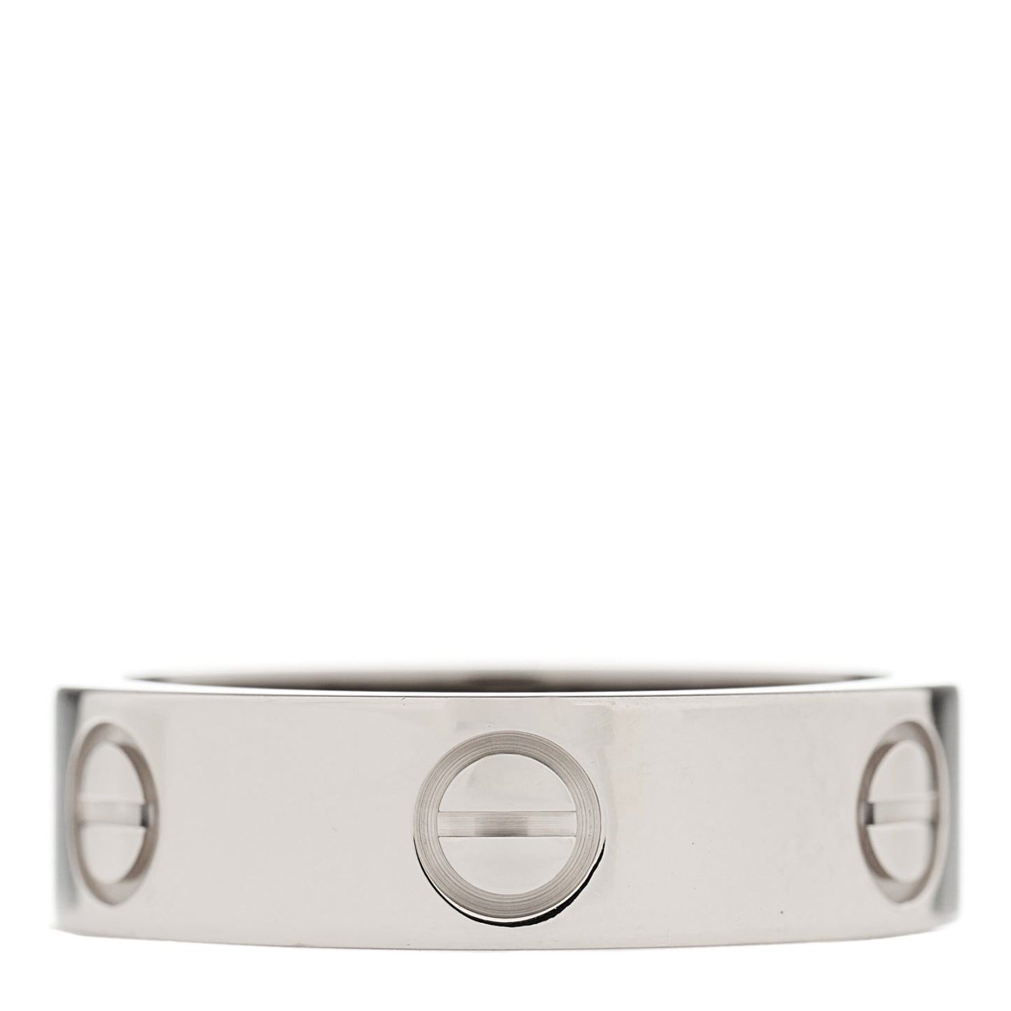 18K White Gold 5.5mm LOVE Ring 53 6.25