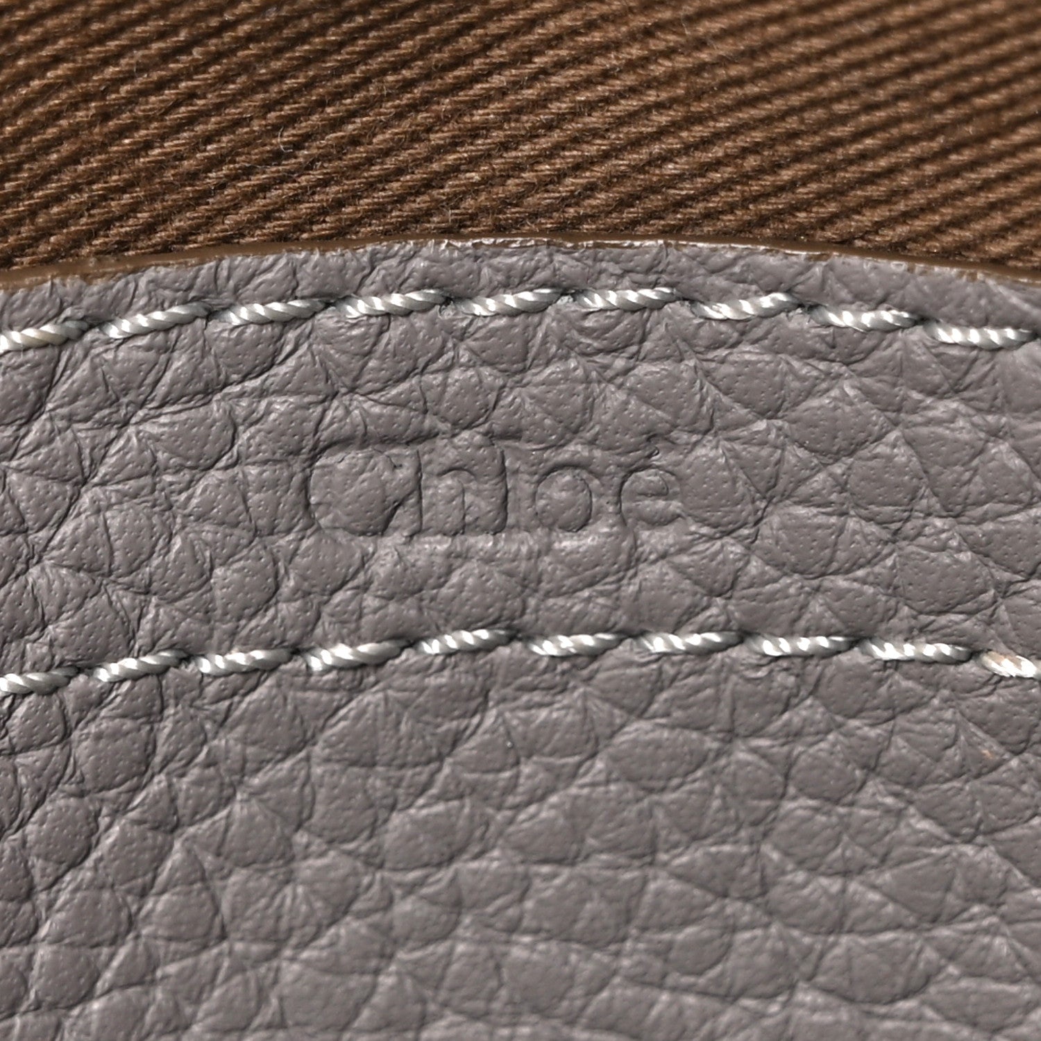 Chloe Calfskin Mini Marcie Round Crossbody Bag Cashmere Grey 8 of 8
