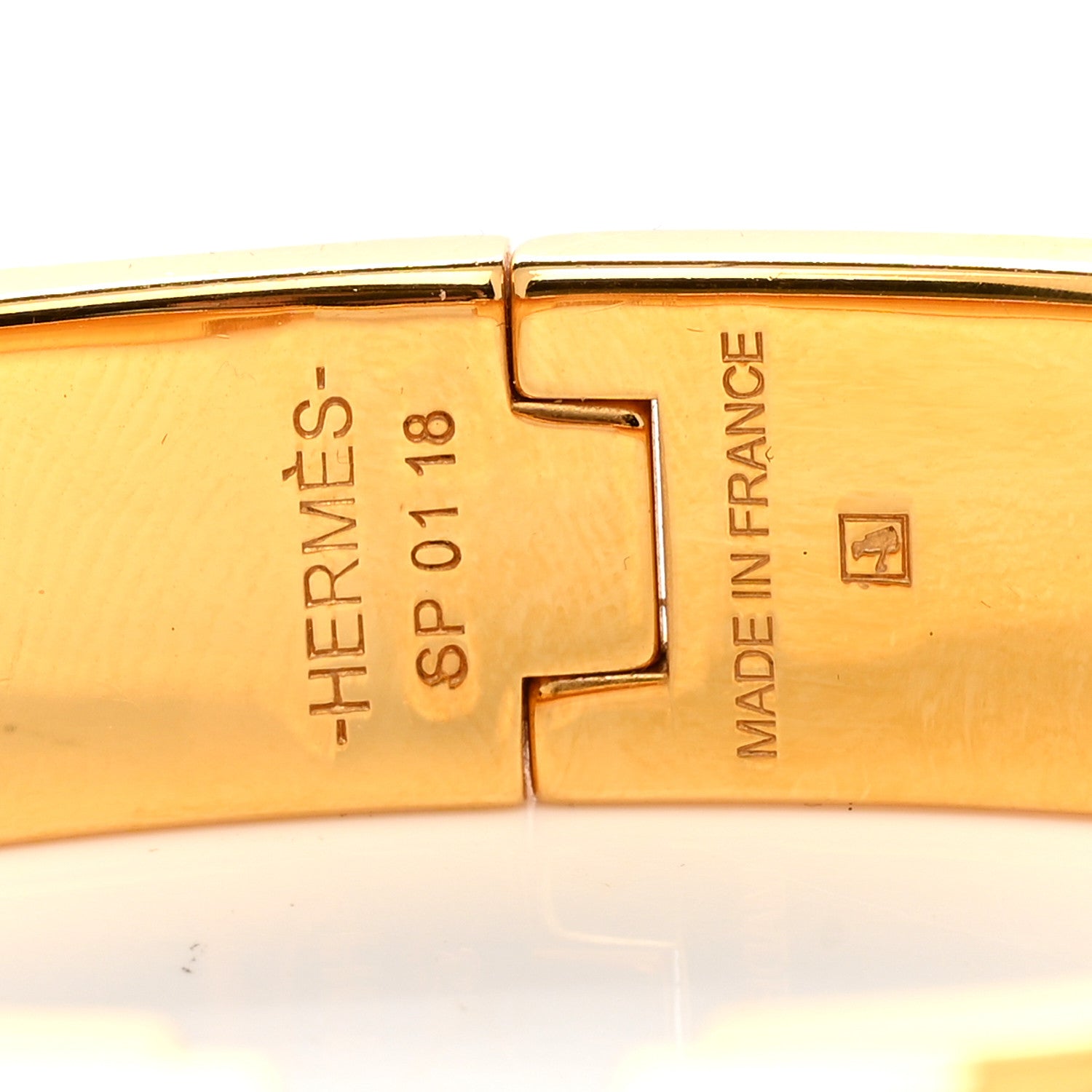 Hermes Enamel Narrow Clic Clac H Bracelet PM White 4 of 5