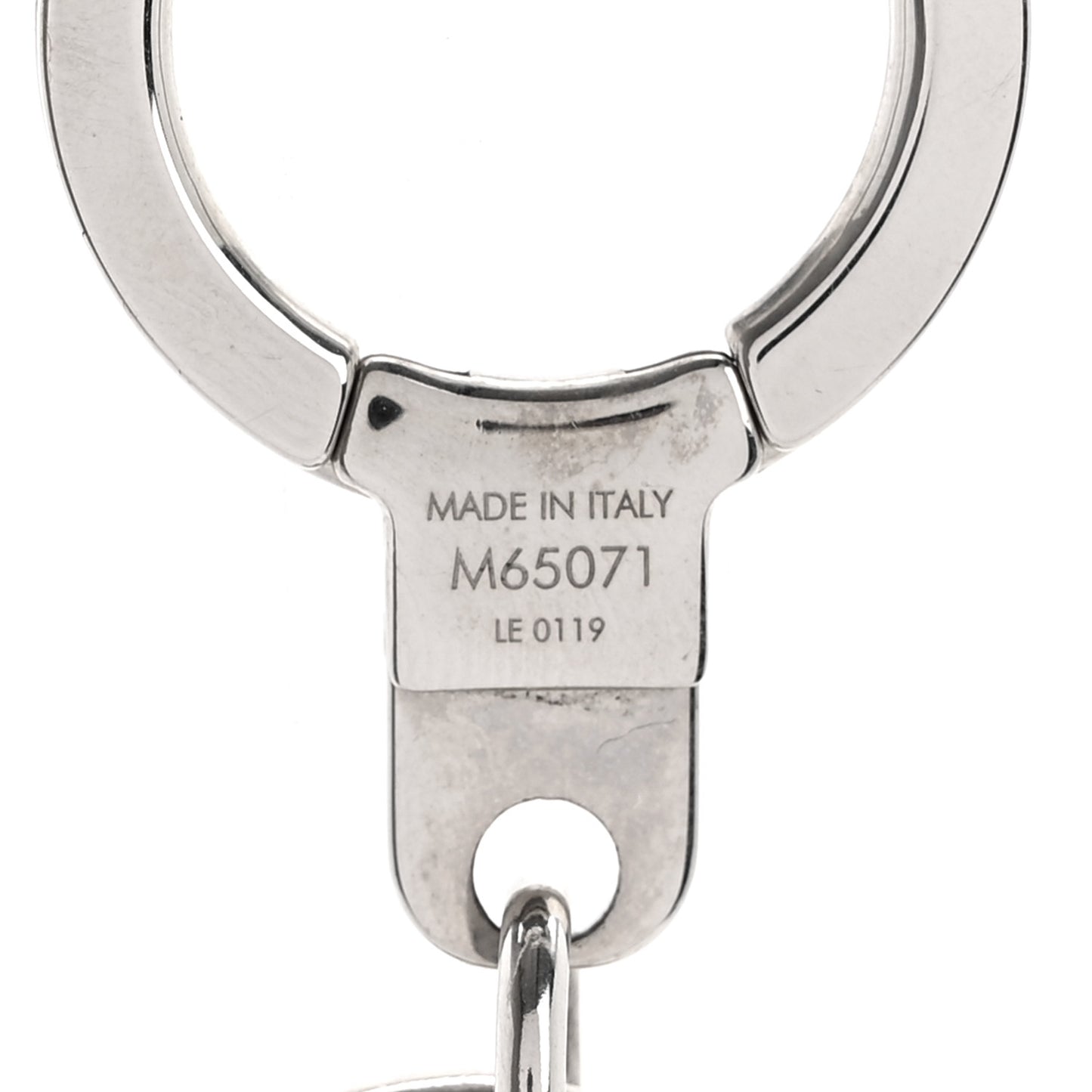LV Initials Key Chain Holder Silver