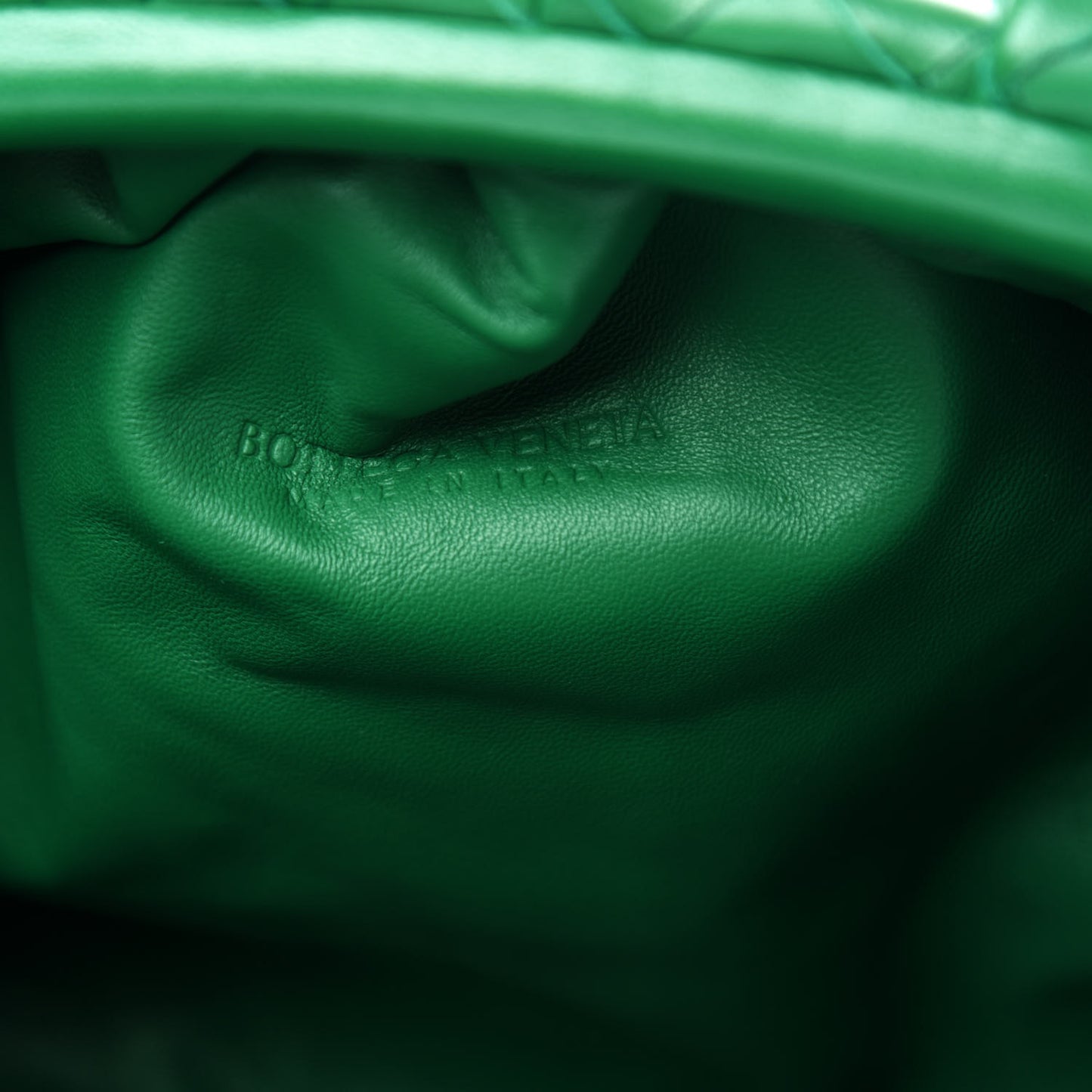 Nappa Maxi Intrecciato The Pouch Oversized Clutch Racing Green